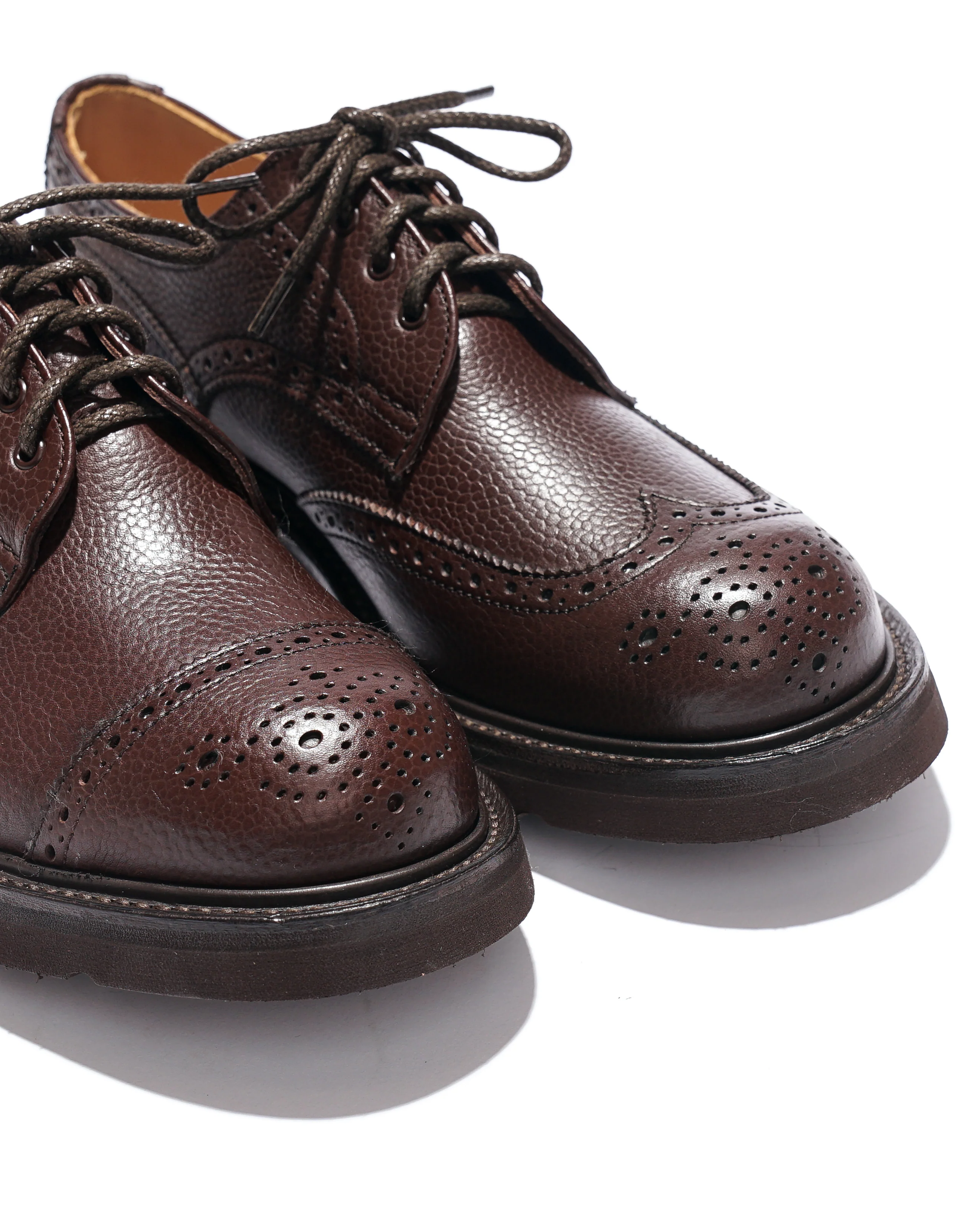 Engineered Garments x Tricker's Asymmetric Gibson - Brown Scotch Grain Morflex - Image 3
