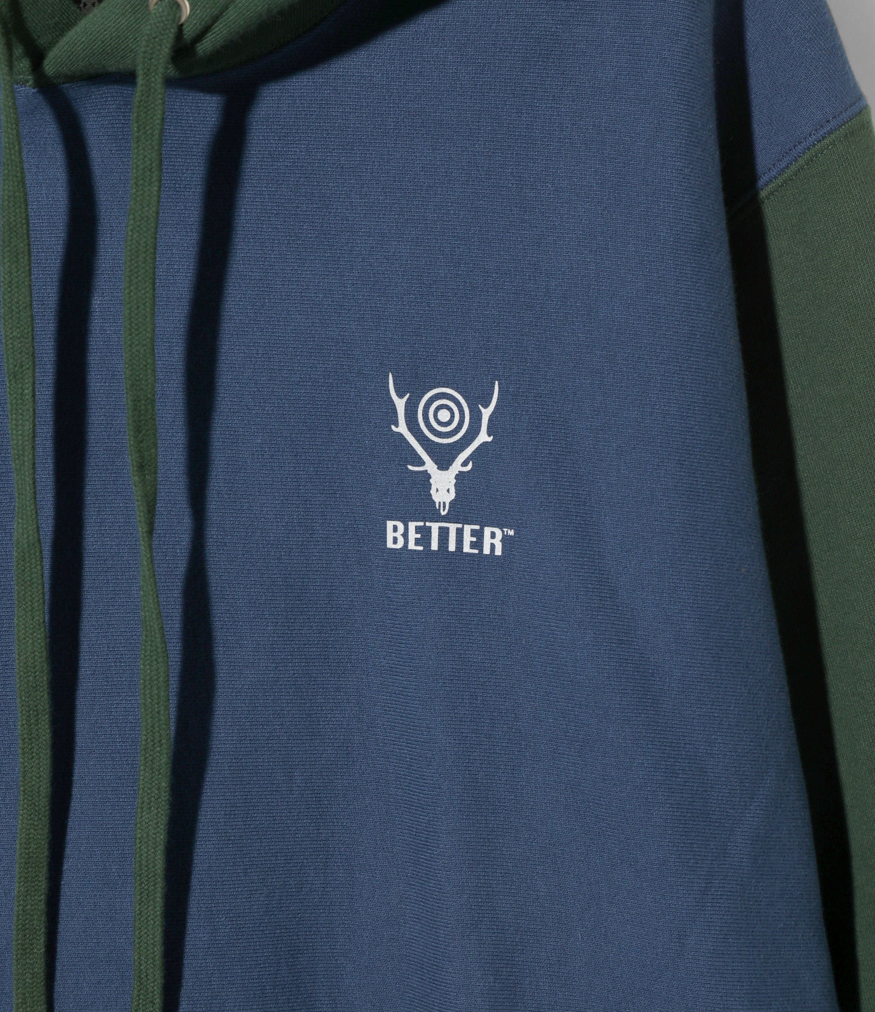 South2 West8 x Better Gift Shop - Hooded Sweatshirt - Dk. Blue / Forest Green - Image 4