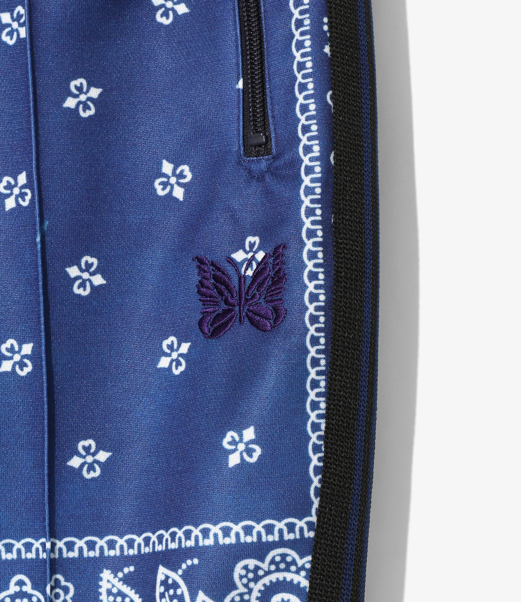 Needles x MIYAGIHEDTAKA - Boot-Cut Track Pant - Navy - Bandana Print - Image 3