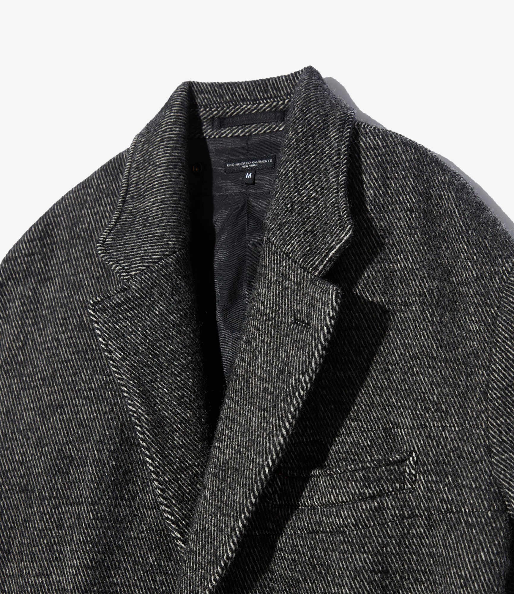 Chester Coat - Black Wool Shaggy Twill - Image 4