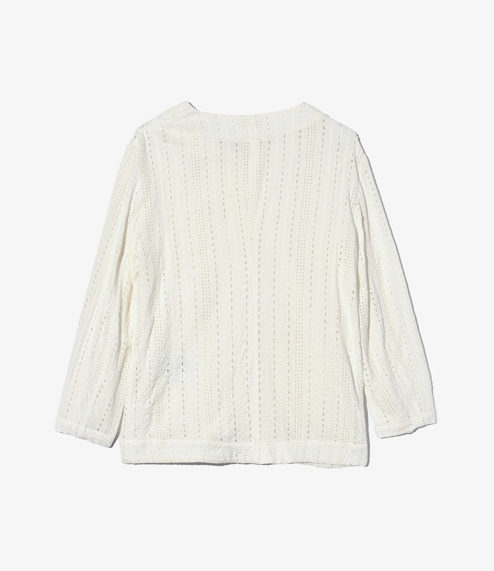 Cutaway Jacket - White Rayon Embroidery Eyelet - Image 3