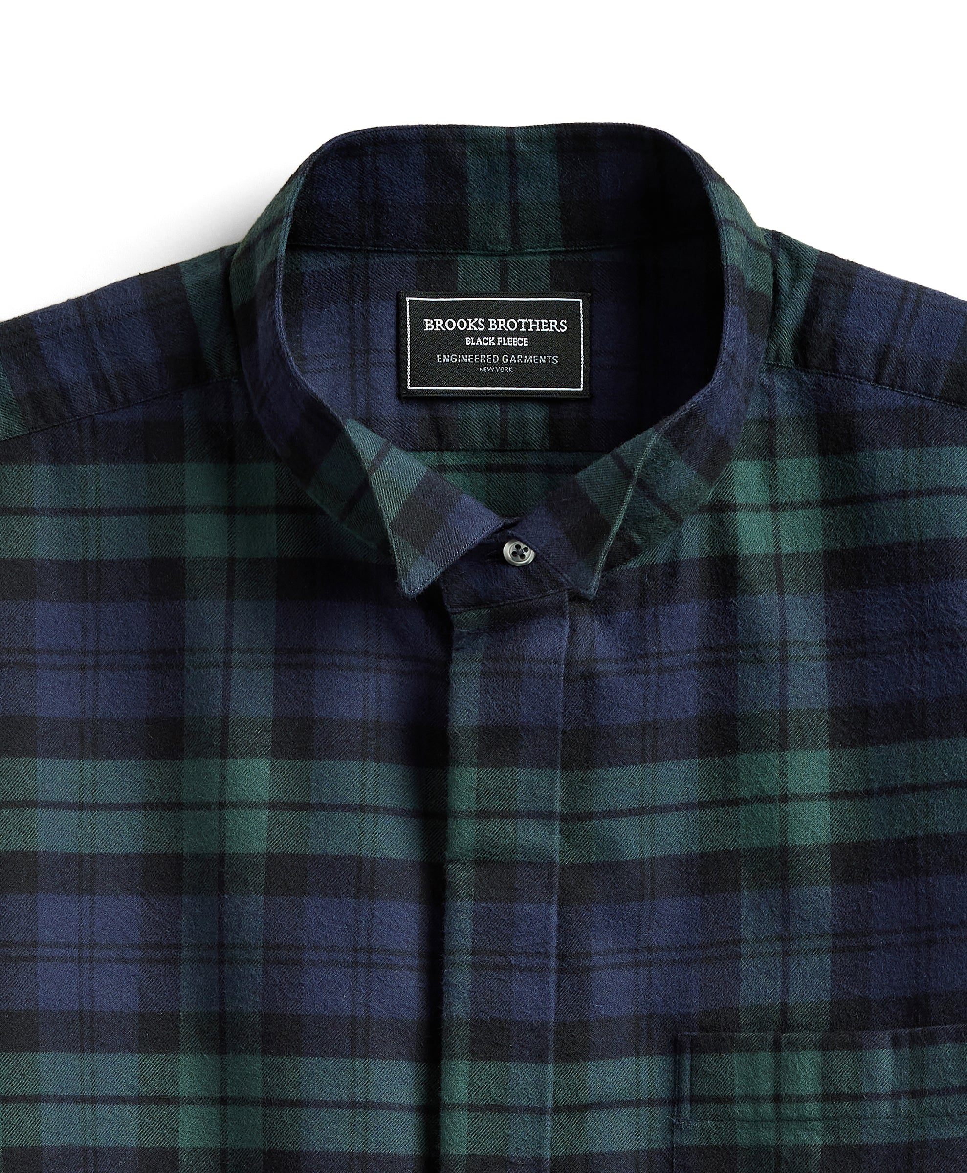 EG x Brooks Brothers - Oversized Wing Collar Shirt - Blackwatch Flannel - Image 3