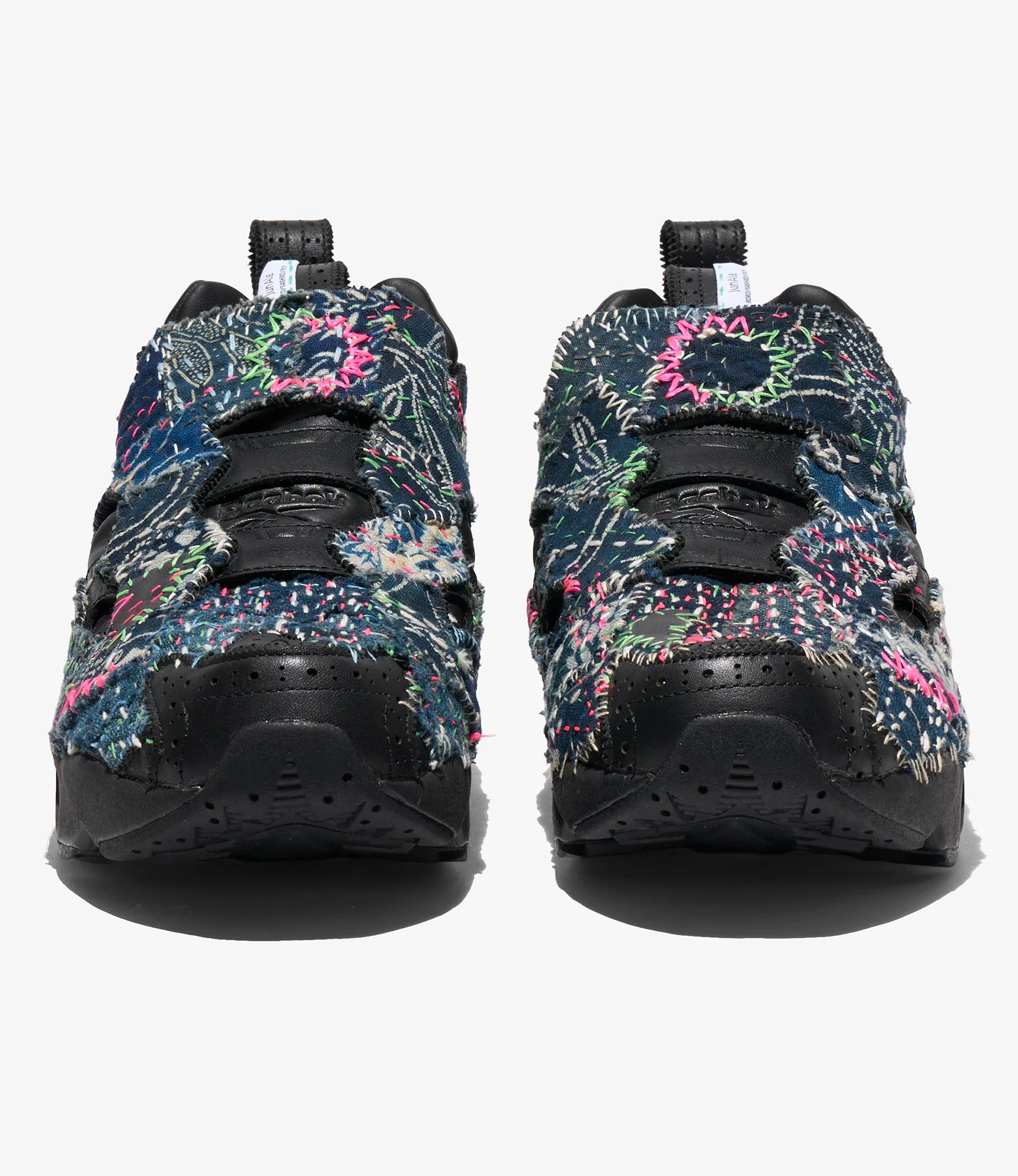EG x JUNALE - Black Sashiko Reebok Instapump Fury 94 - Image 2