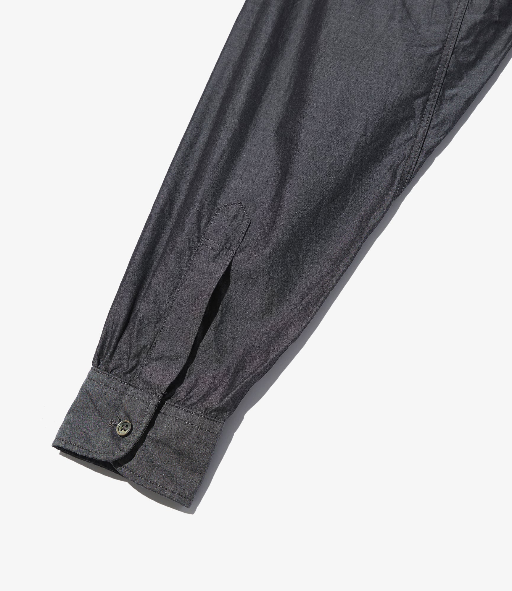 19th Century BD Shirt - Charcoal Cotton Iridescent Broadcloth - Image 4