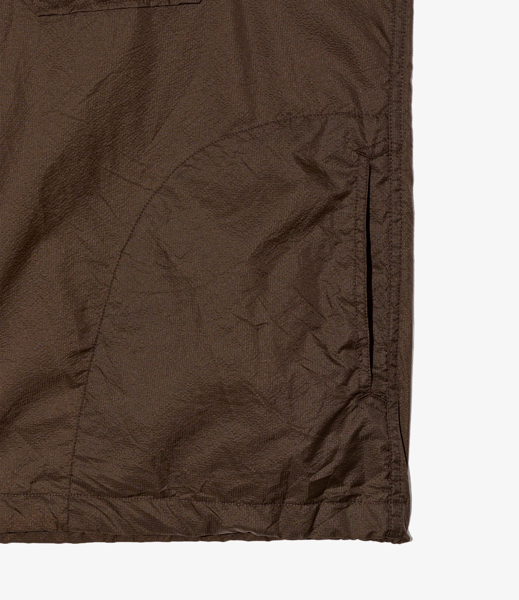 Cagoule Shirt - Brown Nylon Micro Ripstop - Image 4
