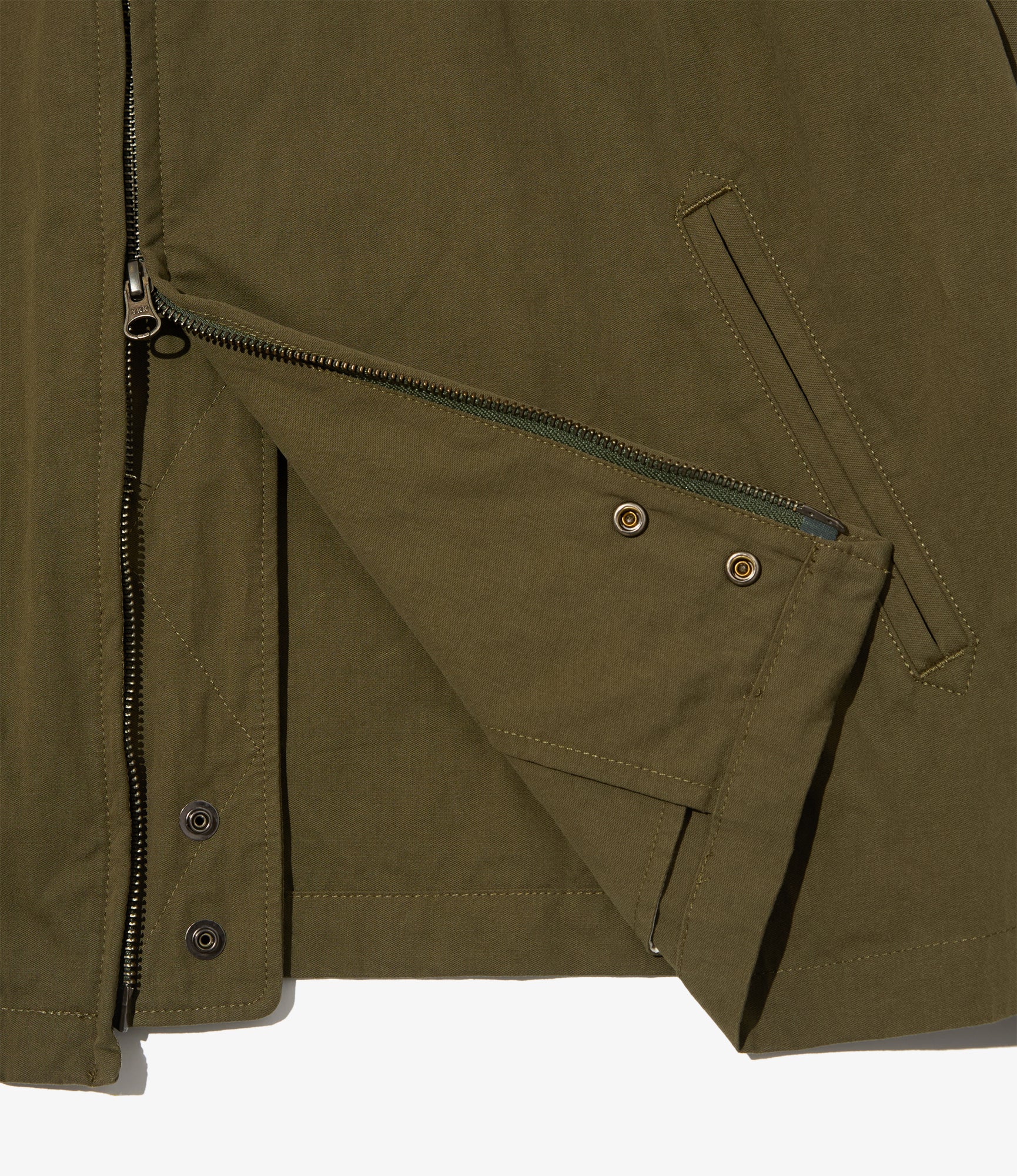 Claigton Jacket - Olive Cotton Sanded Cloth - Image 4