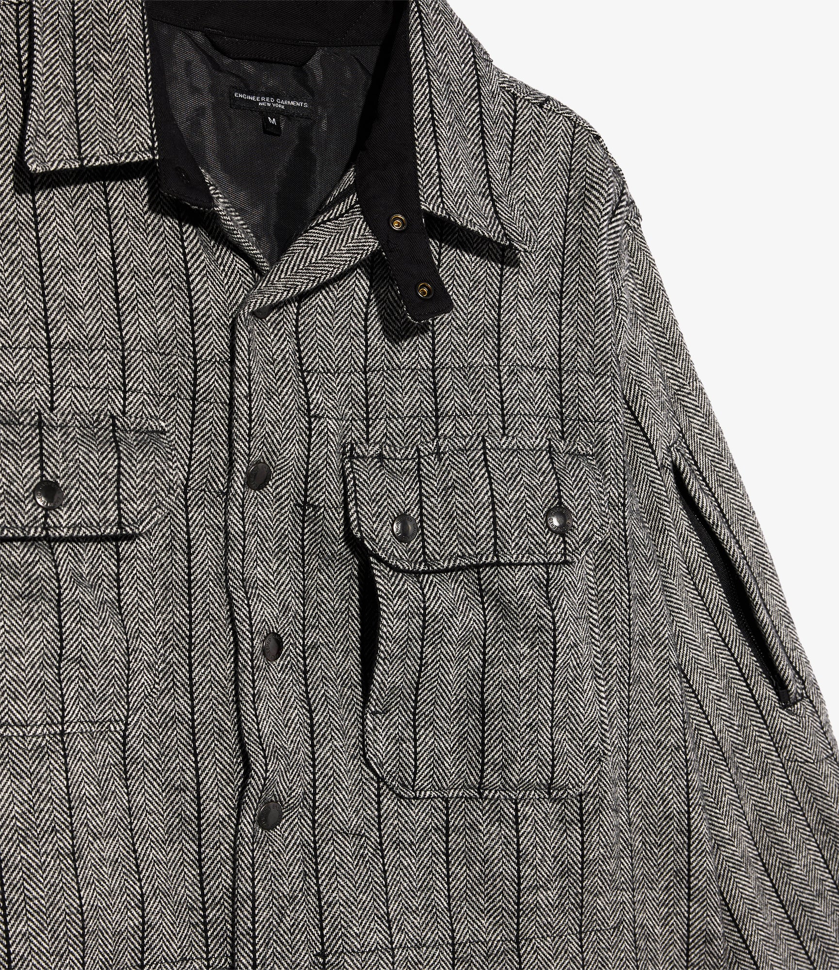 CPO Shirt Jacket - Dk. Grey Wool Striped HB - Image 3