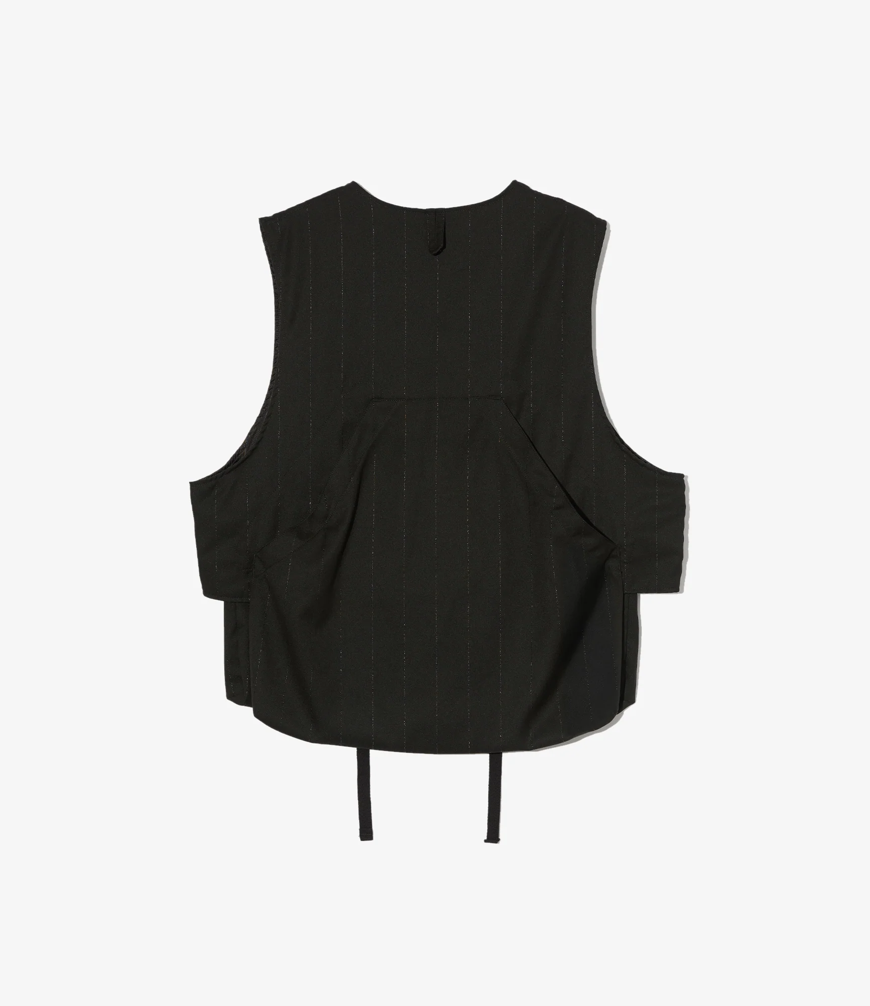 Fowl Vest - Black Polyester Lurex Stripe - Image 2