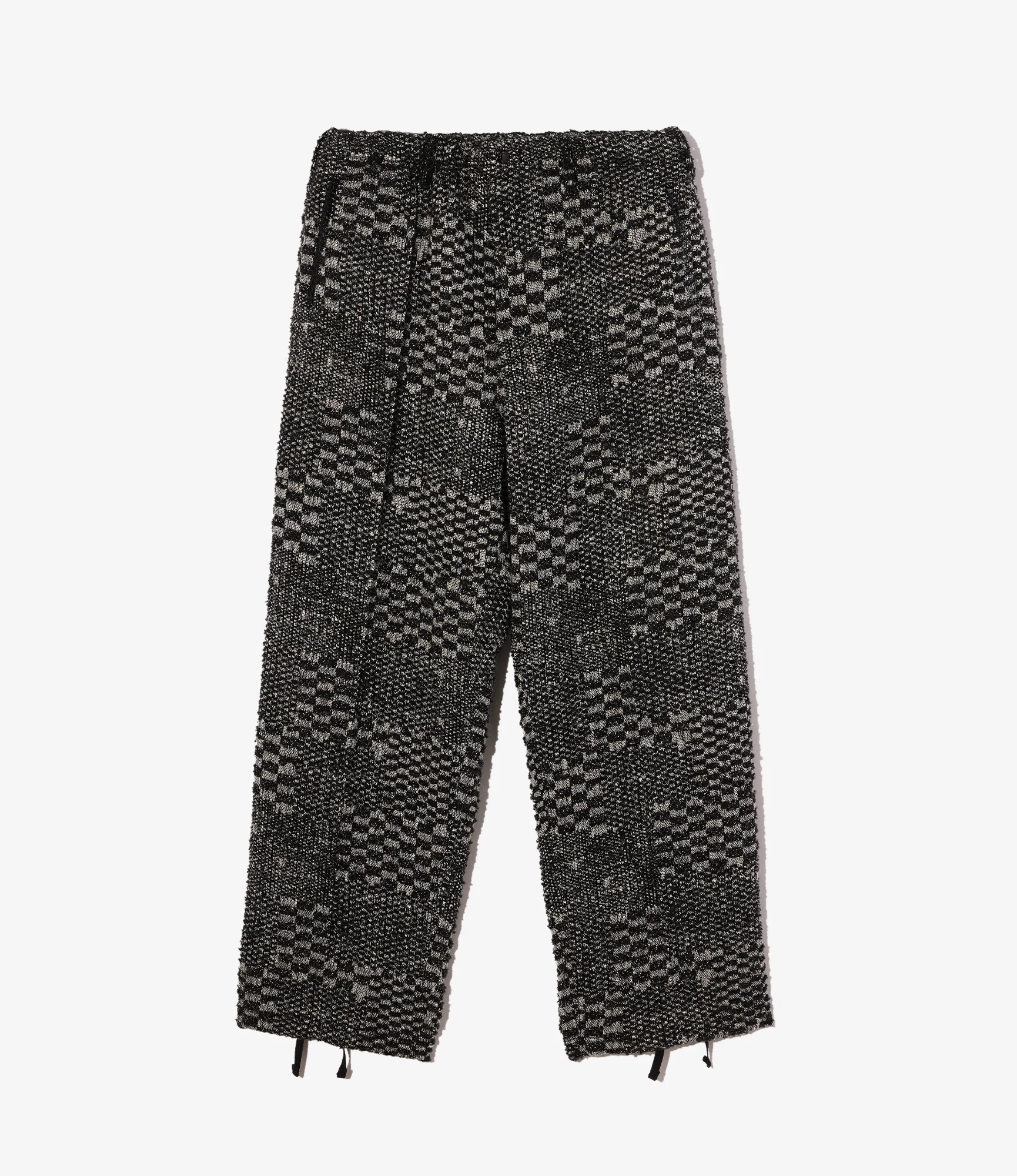 Knit Leisure Pant - Black/White Pattern Block Jq.
