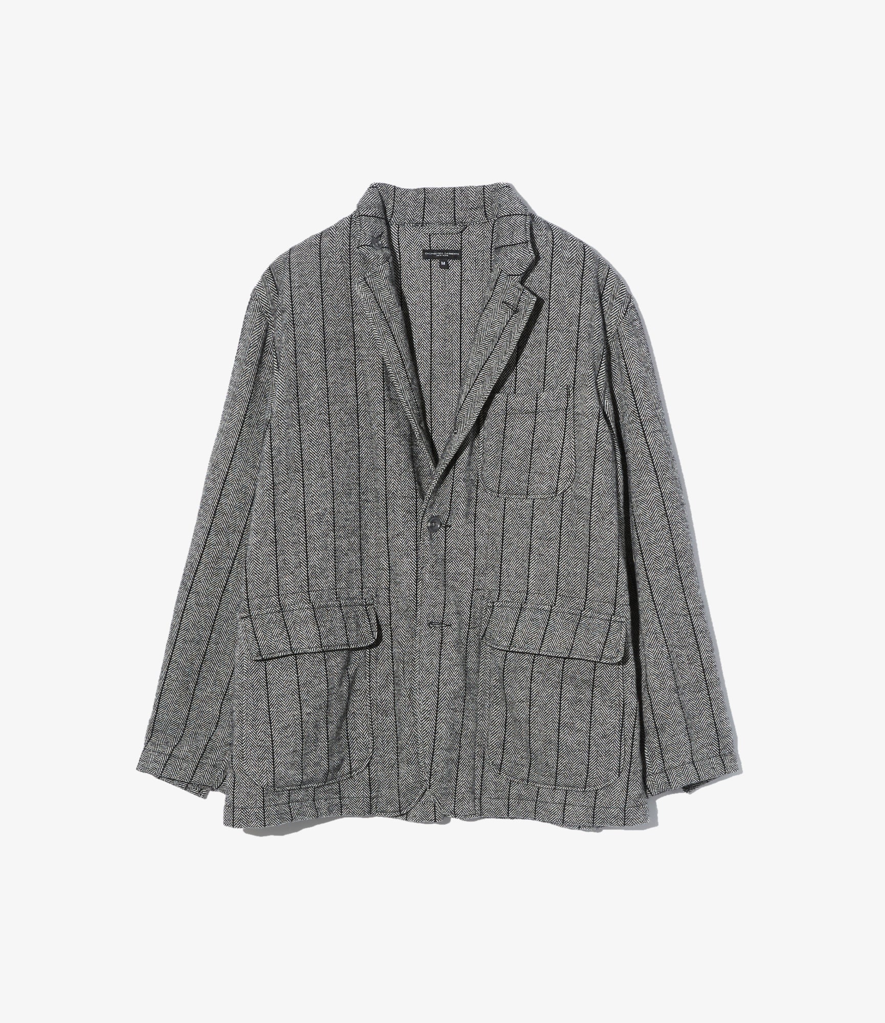 Loiter Jacket - Dk. Grey Wool Striped HB