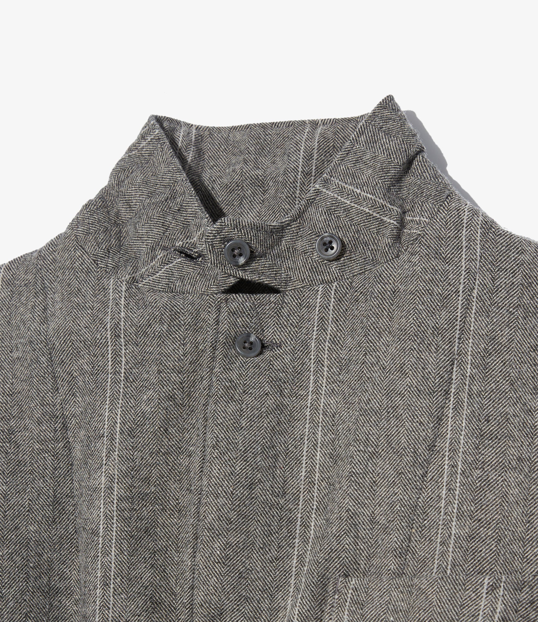 Loiter Jacket - Lt. Grey Wool Striped HB - Image 3