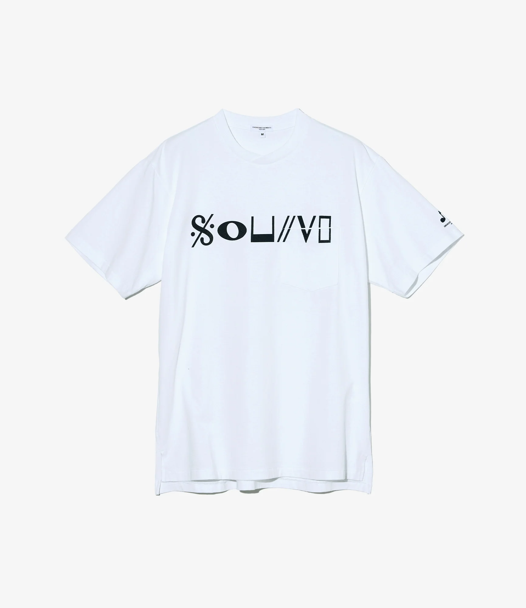 Printed Cross Crew Neck T-Shirt - White - Sound