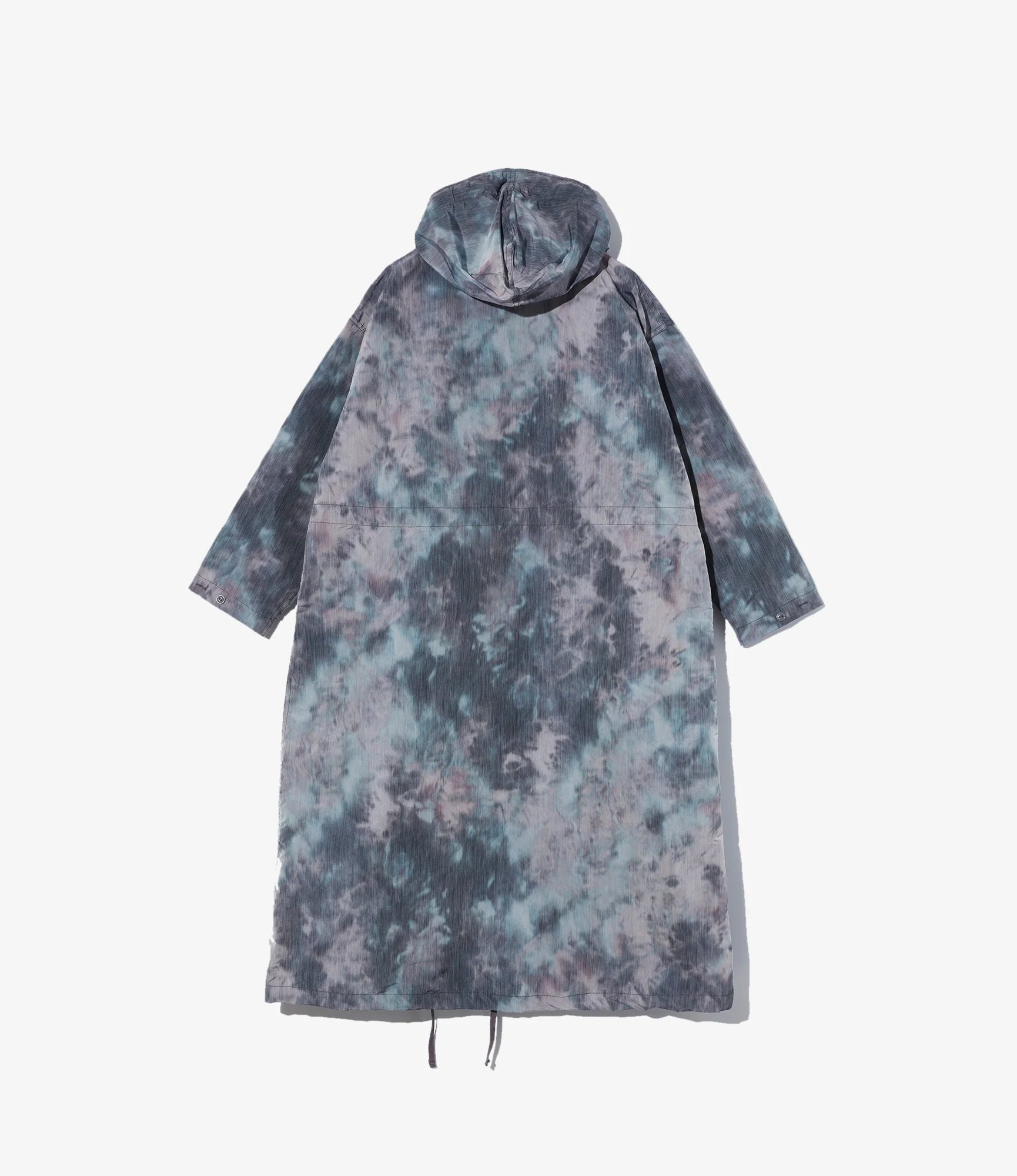 Women's Cagoule Dress - Charcoal Polyester Smoke Print - Image 2