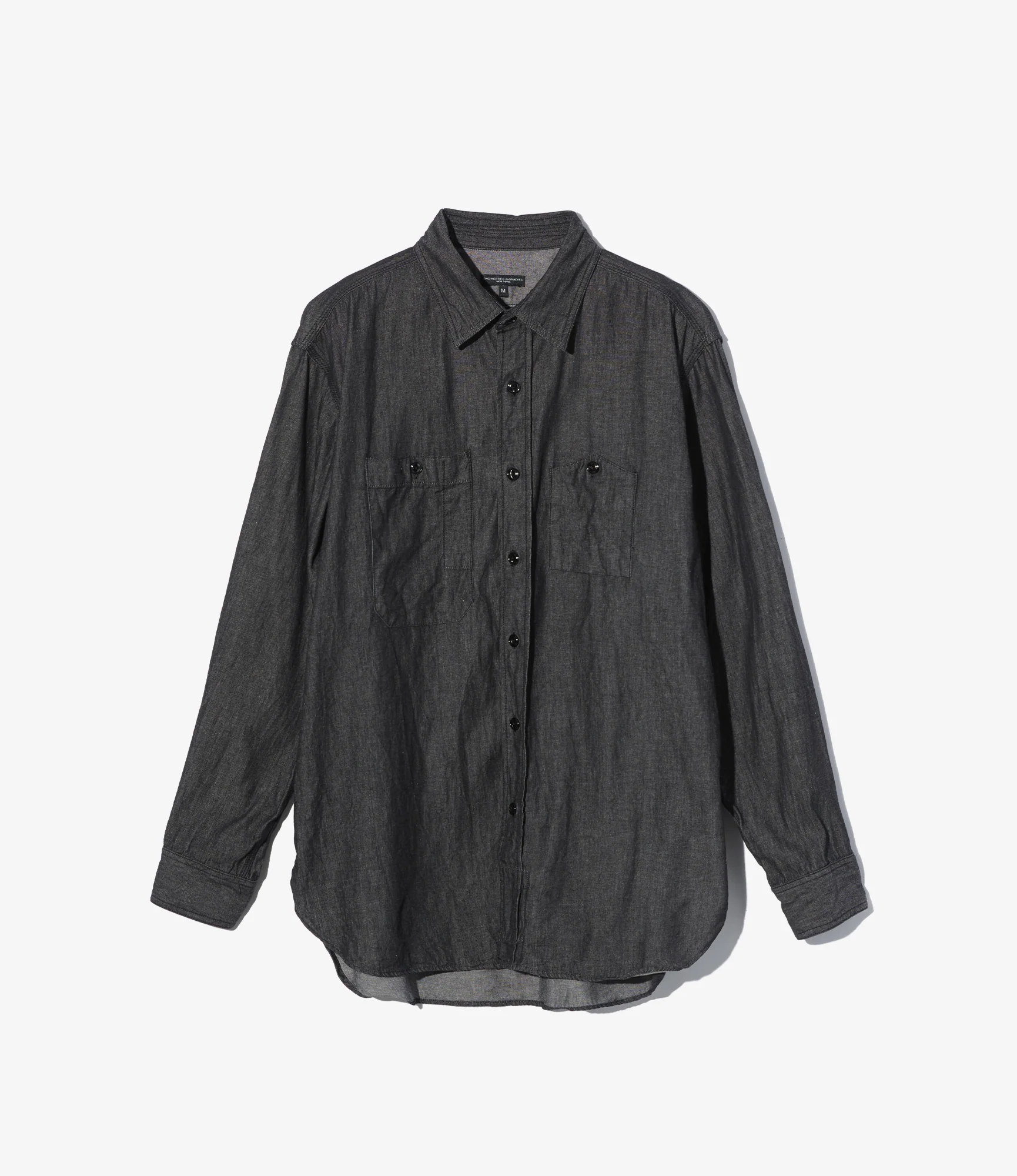 Work Shirt - Black Cotton Denim Shirting