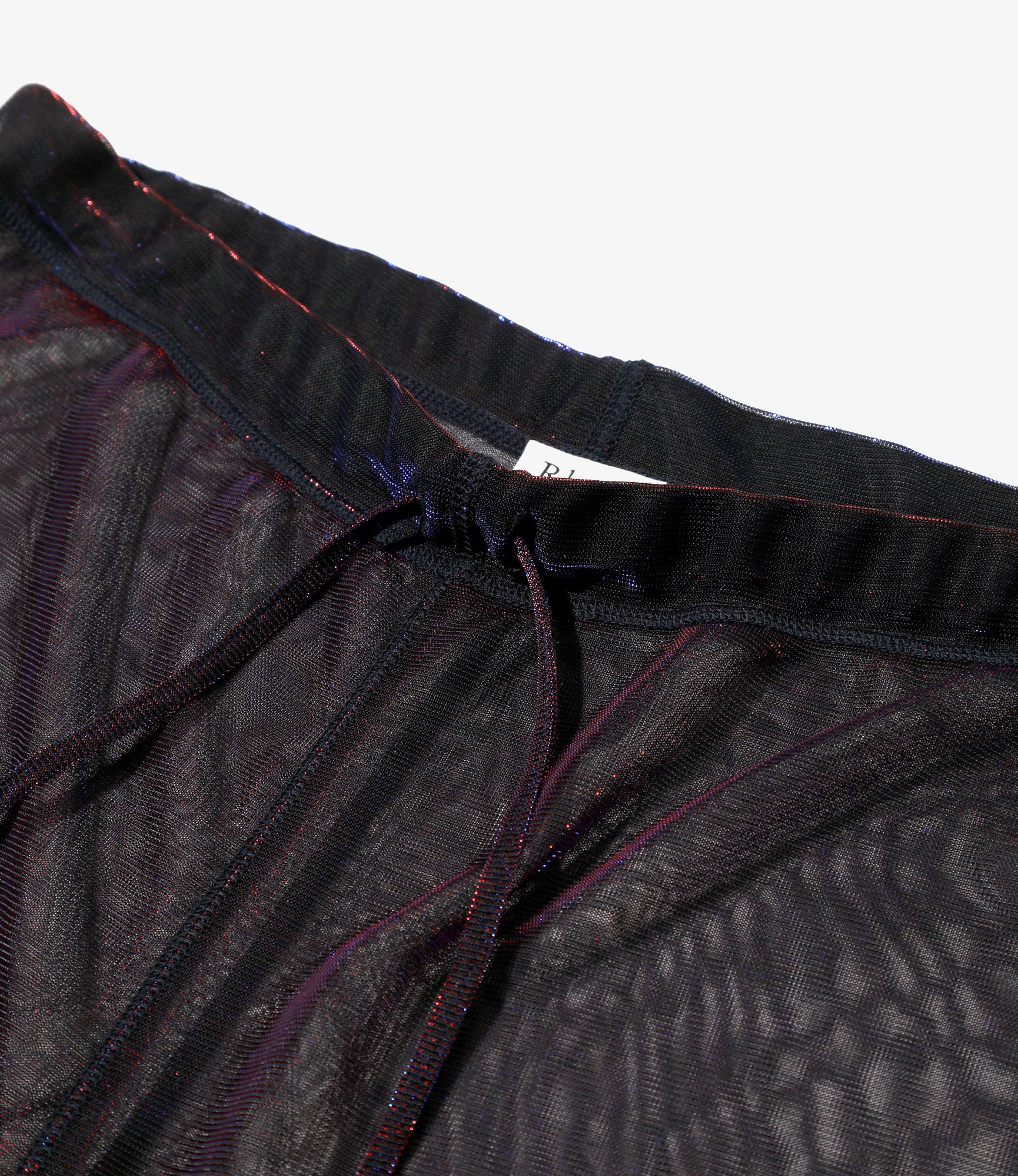 Frill Pants - Red - Shine Chambray Knit - Image 2