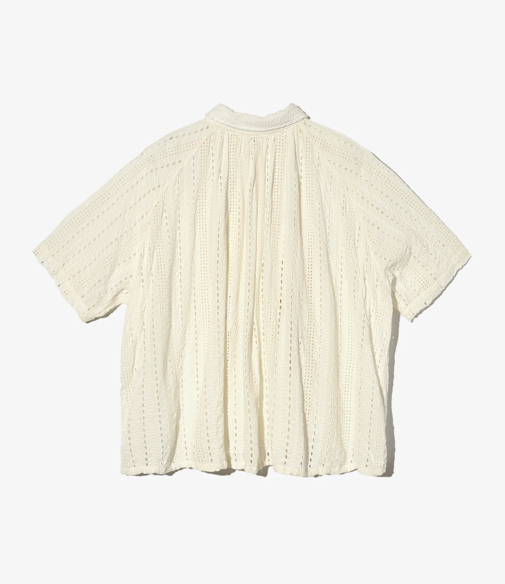 LAB Shirt - White Rayon Embroidery Eyelet - Image 3