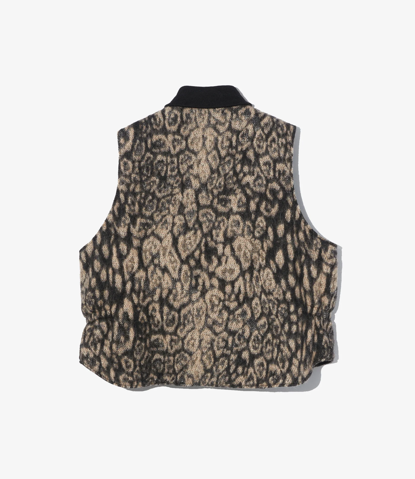 LL Vest - Brown Wool Poly Leopard Jq. - Image 2