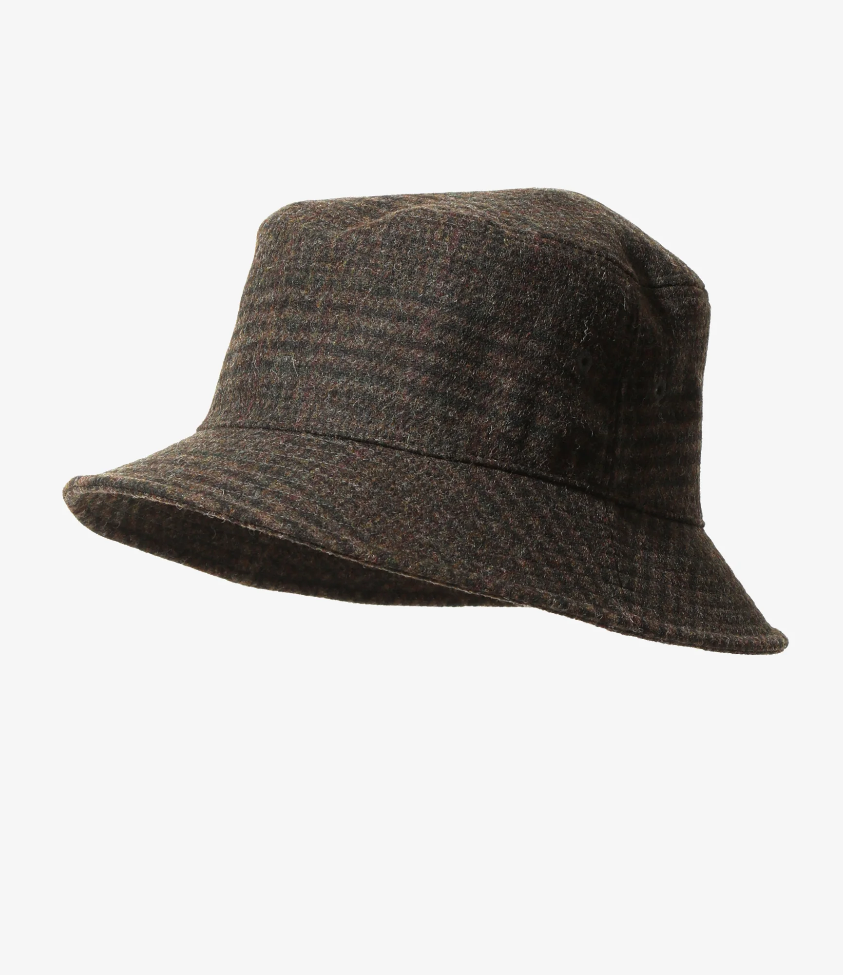 Bucket Hat - Olive - Wool Glen Plaid - Image 2