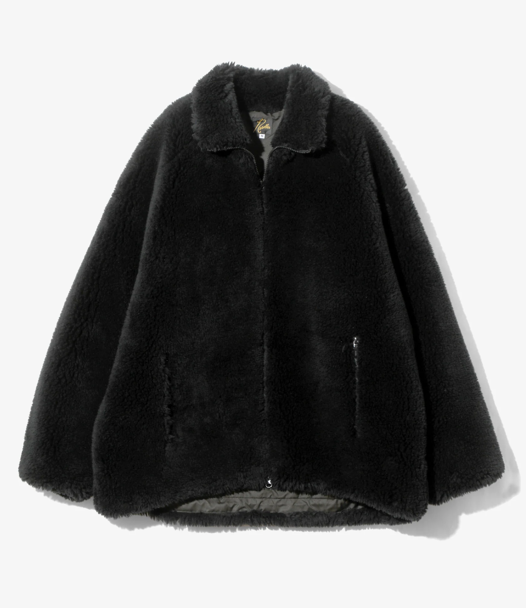 Faux Fur Jacket - Black - Acrylic Pile