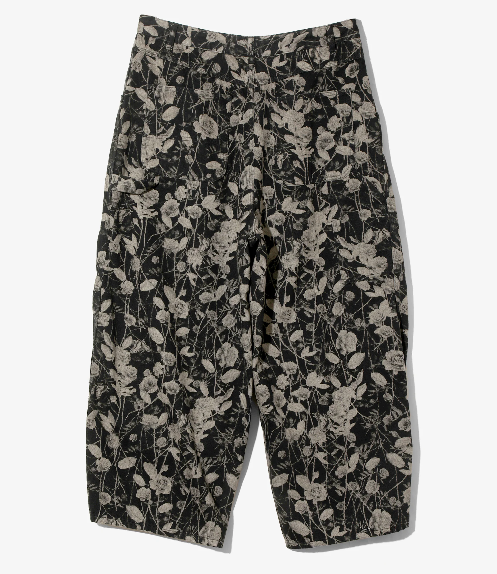 H.D. Painter Pant - Black - 10oz Denim / Rose Printed - Image 5