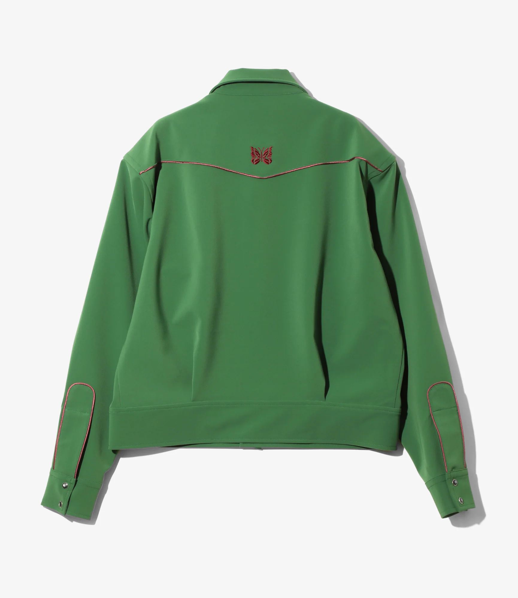 Piping Cowboy Jacket - Green - Poly Double Cloth - Image 5