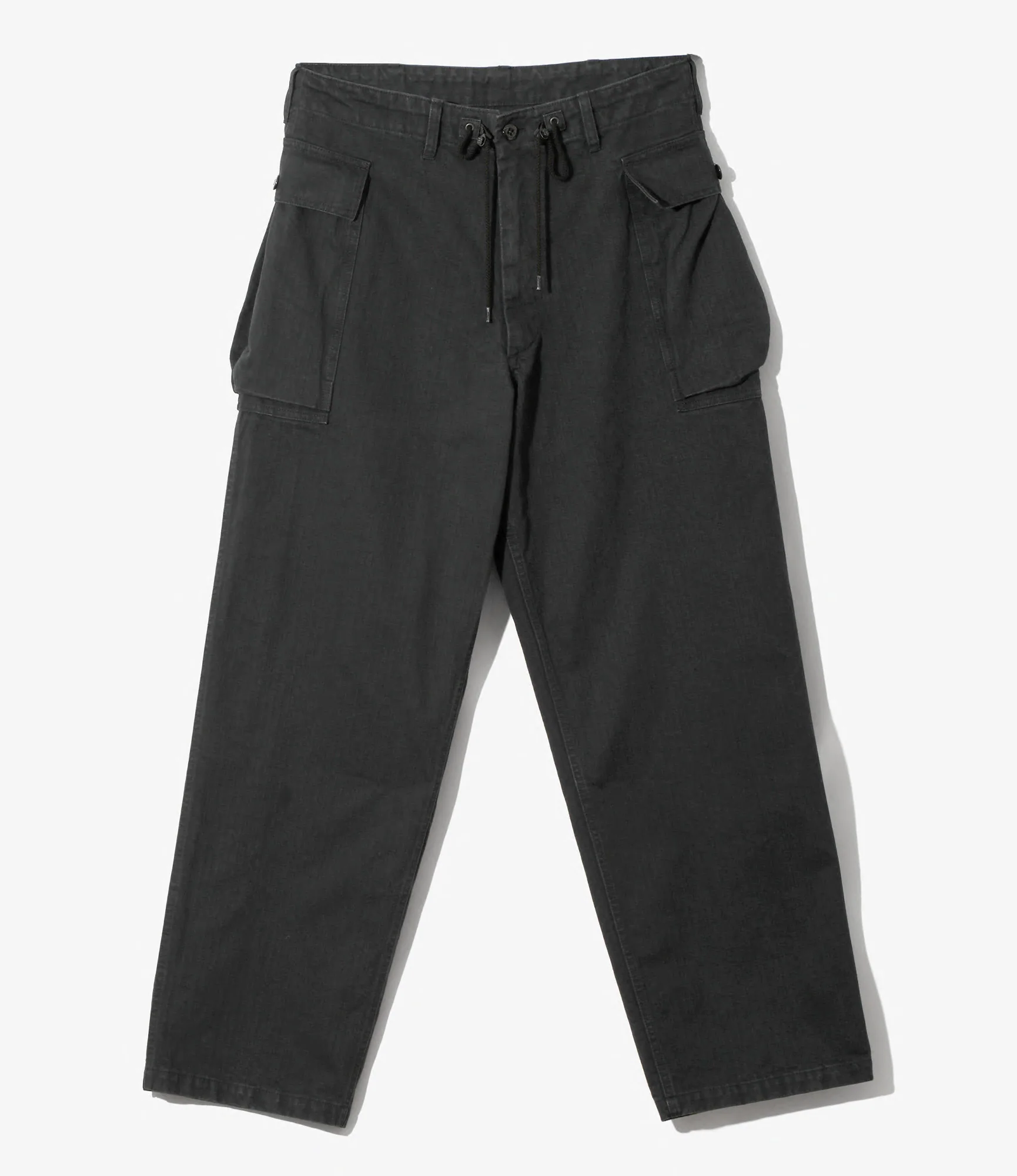 String Field Pant - Black - Cotton Herringbone