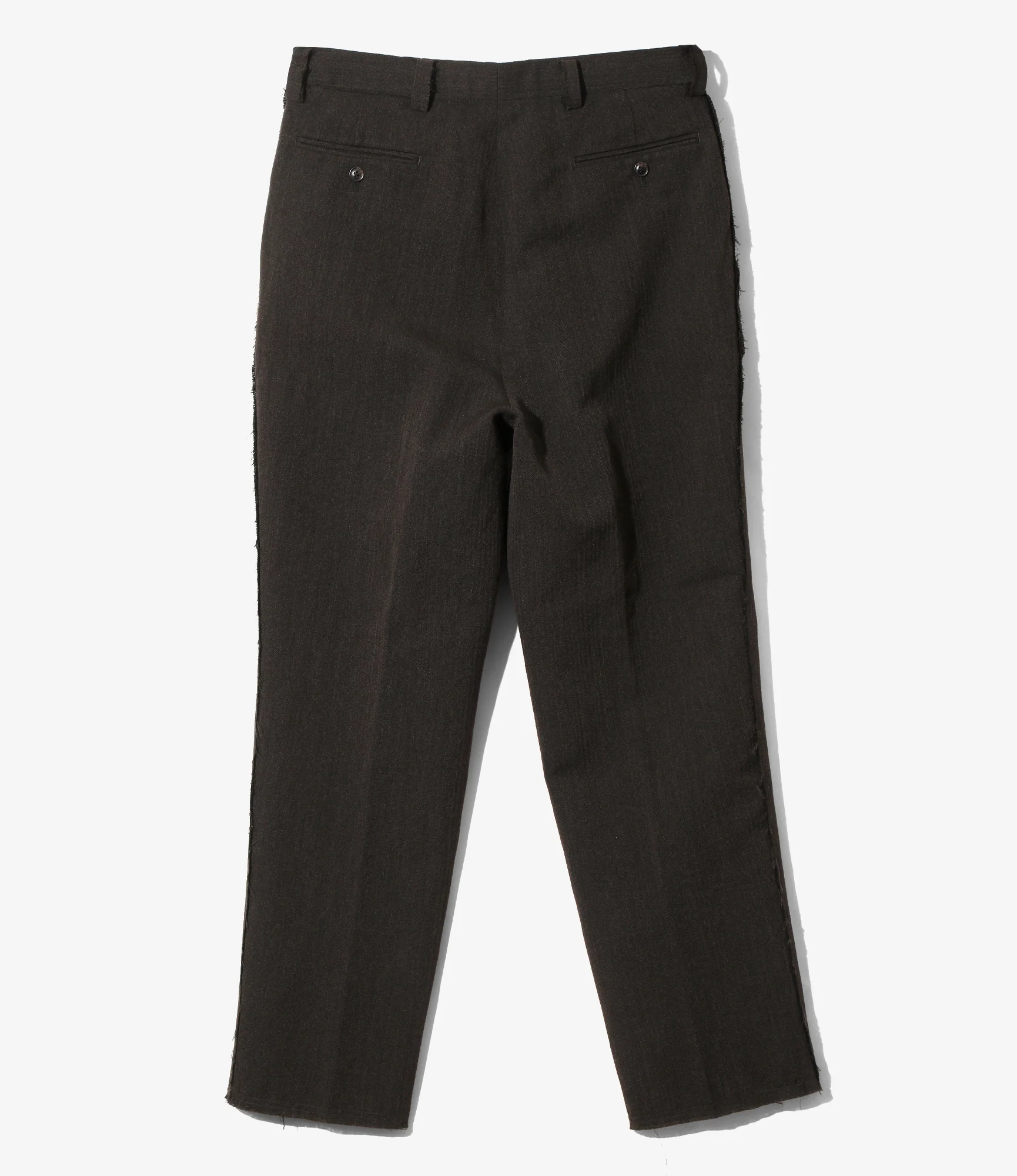 Raw Edge Trouser - Brown - W/L Herringbone - Image 4