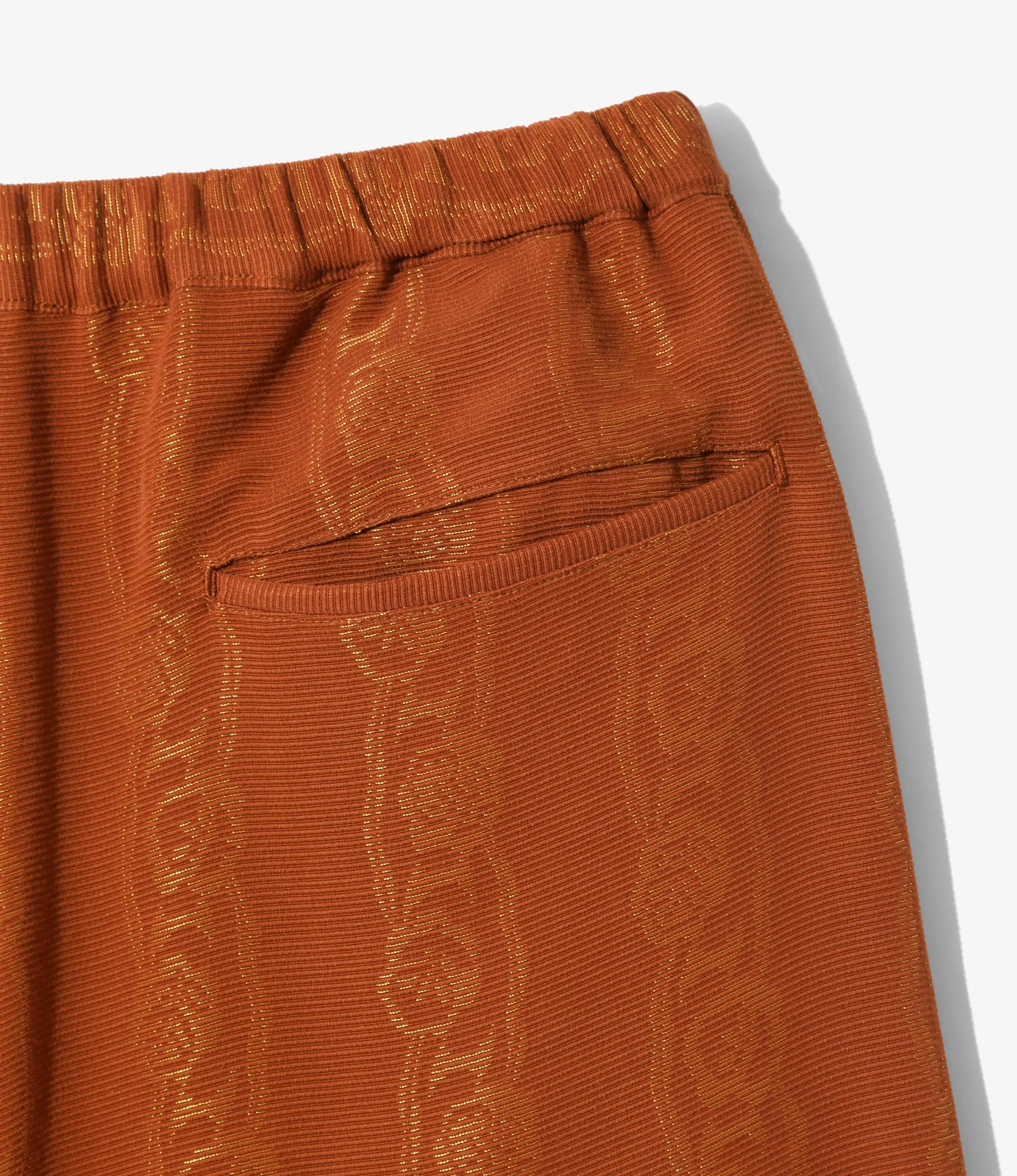 Women's String Buggy Pant - Rust - Abstract Jacquard - Image 6