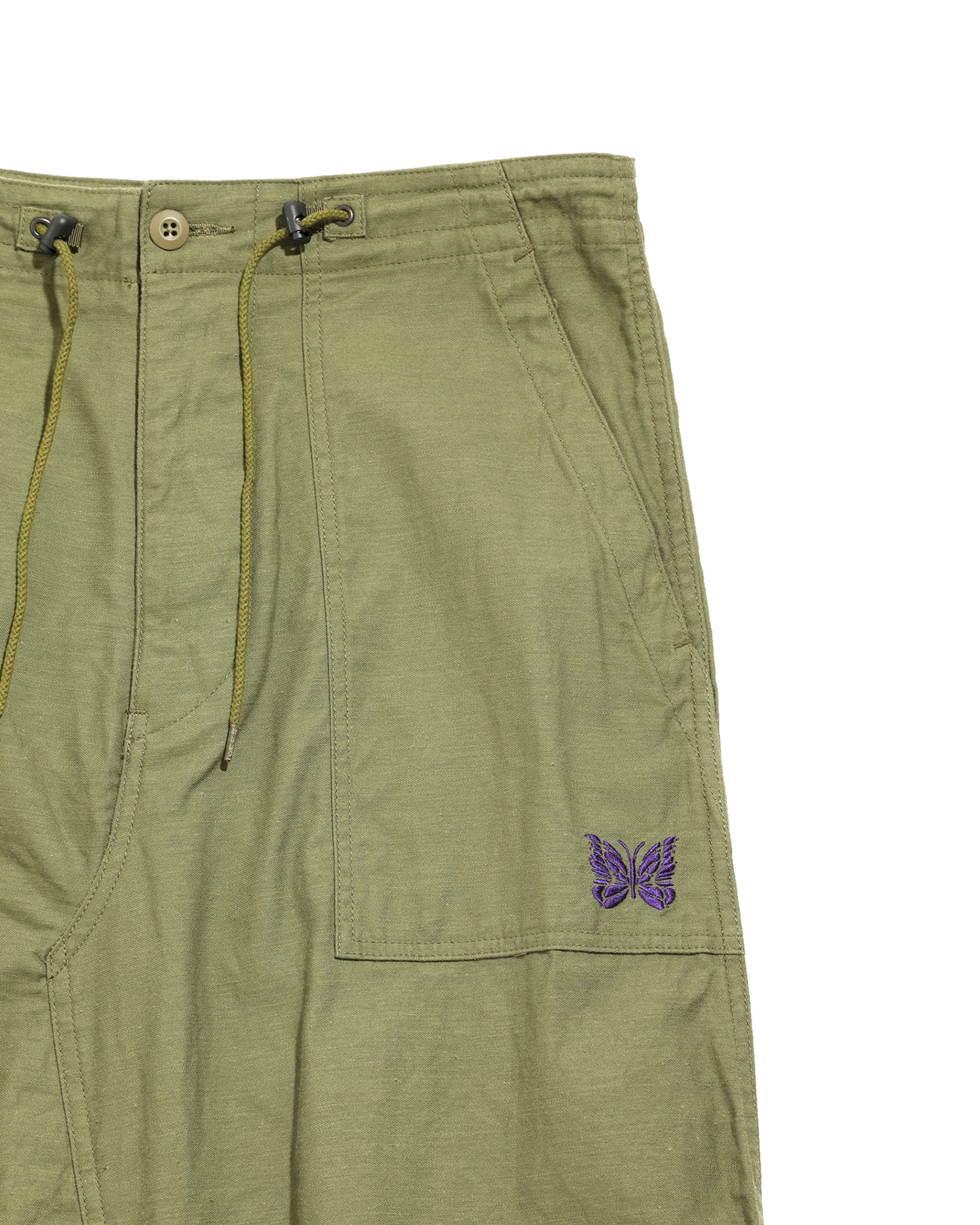 Women's String Fatigue Skirt - Olive - Reversed Sateen - Image 3