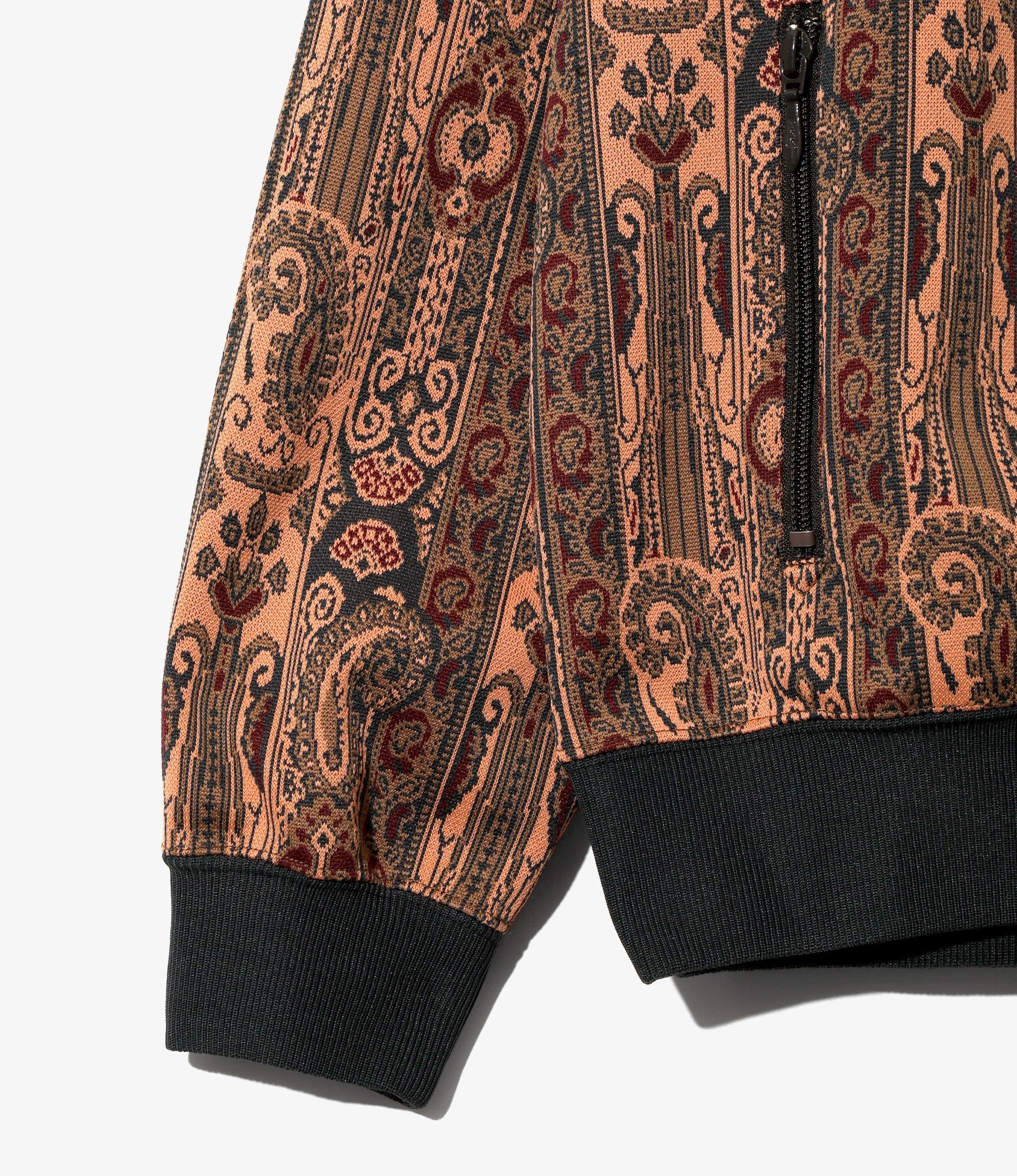 Women's Track Jacket - Orange - Poly Jacquard - Image 3