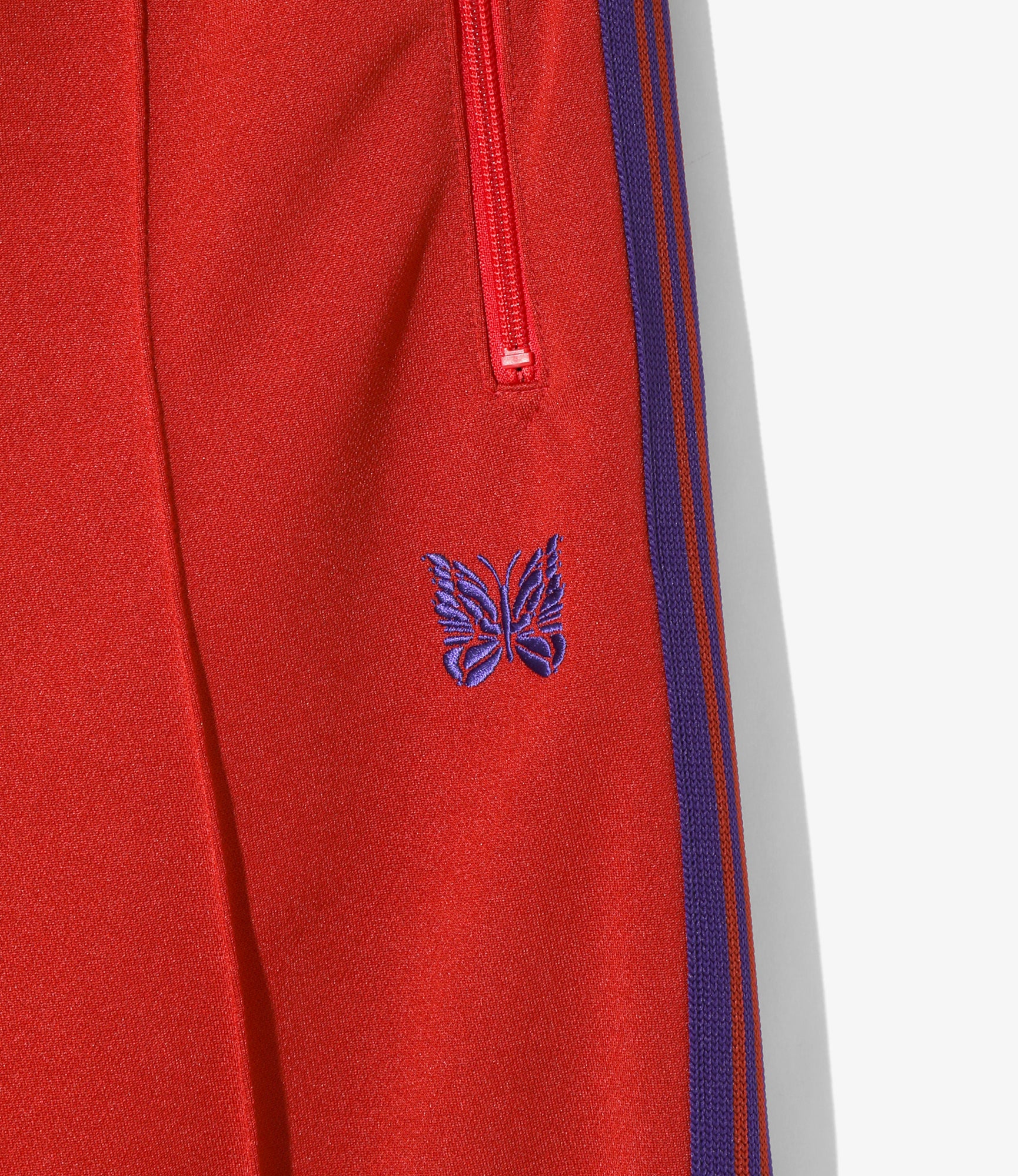 Women's Track Pant - Red - Poly Smooth - Image 3