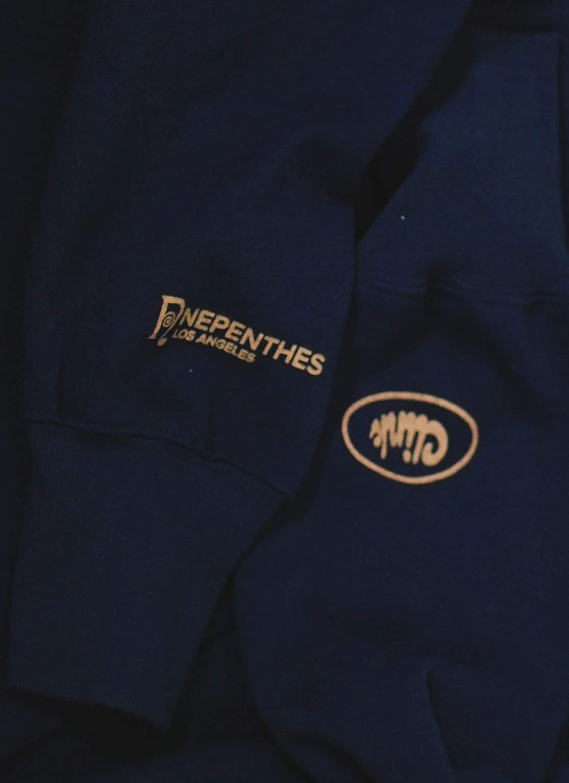 Nepenthes Los Angeles x Clink Wine Club - Raglan Hoodie - Navy - Image 2