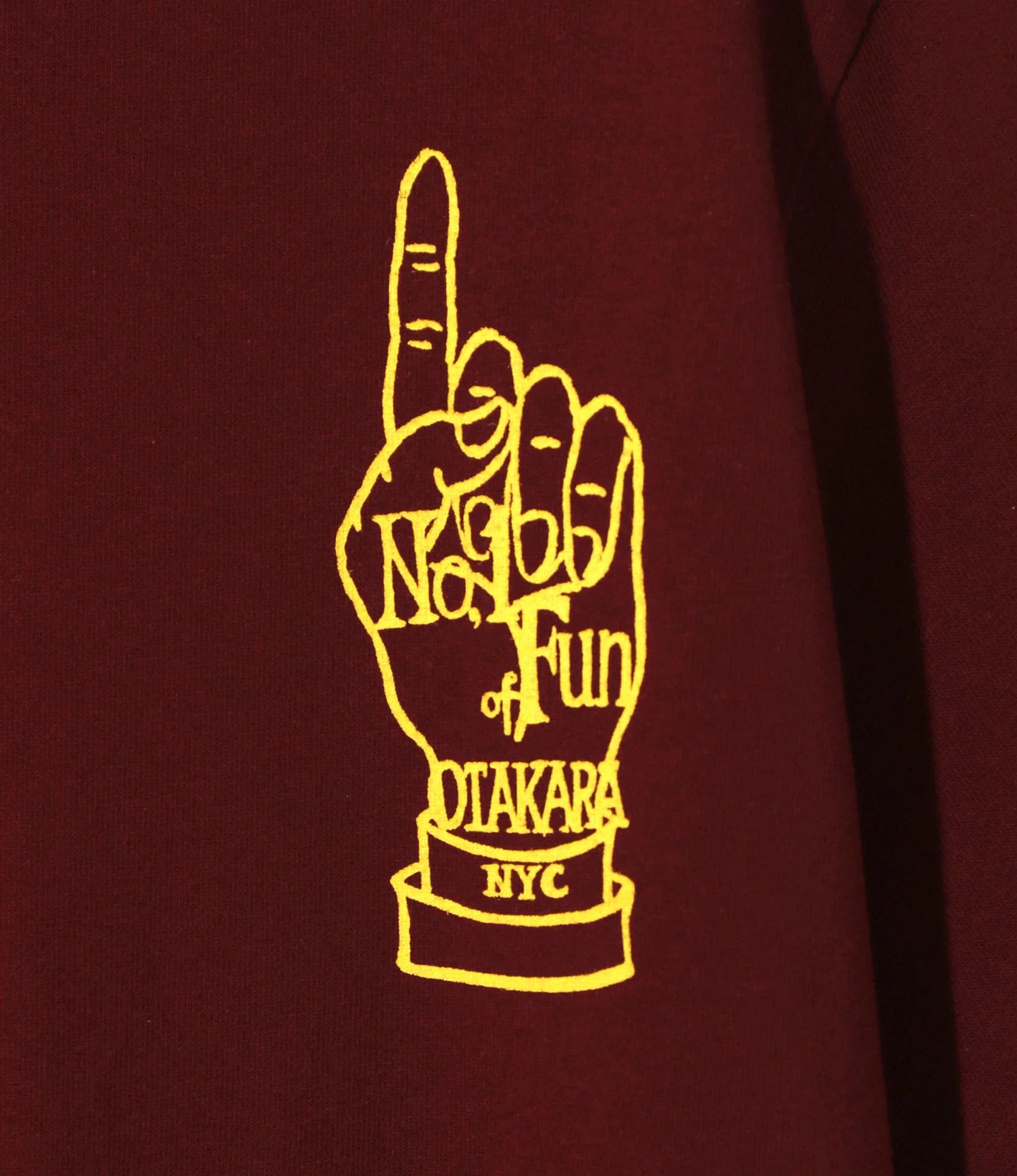 Printed Tee - Burgandy - Iron Hand - Image 2