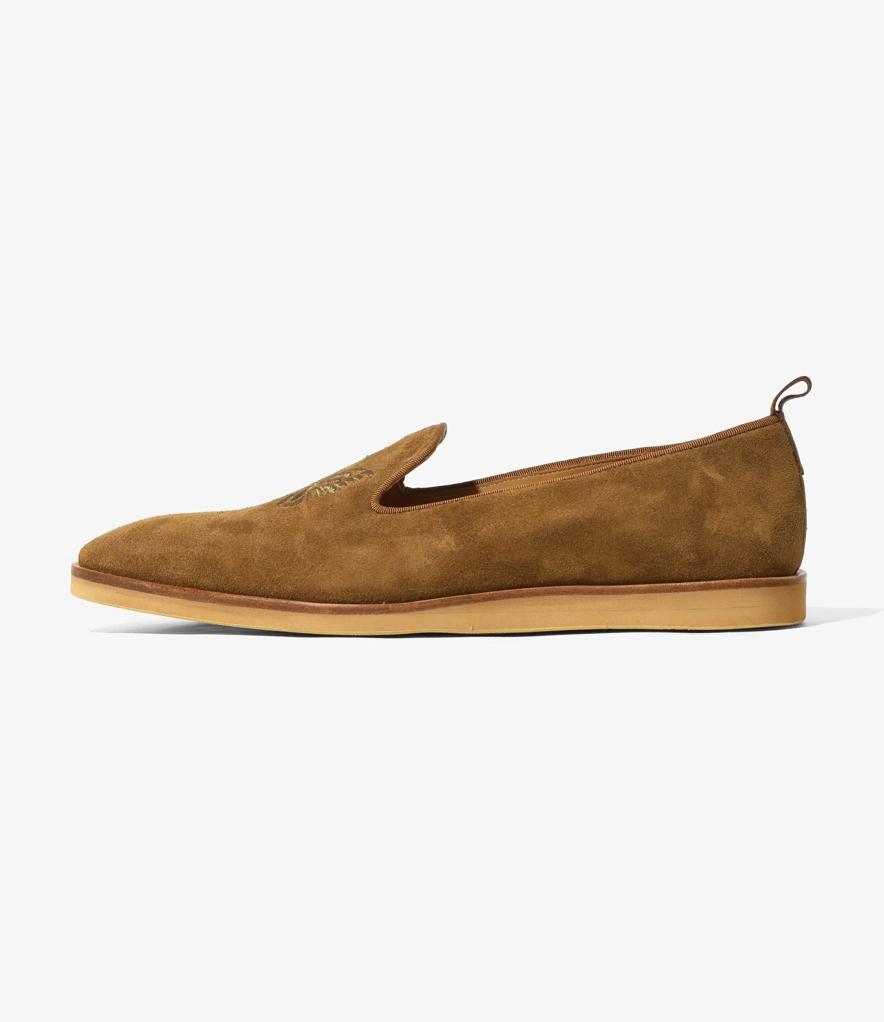 Papillon Emb. Slip-on - Brown - Suede - Image 4