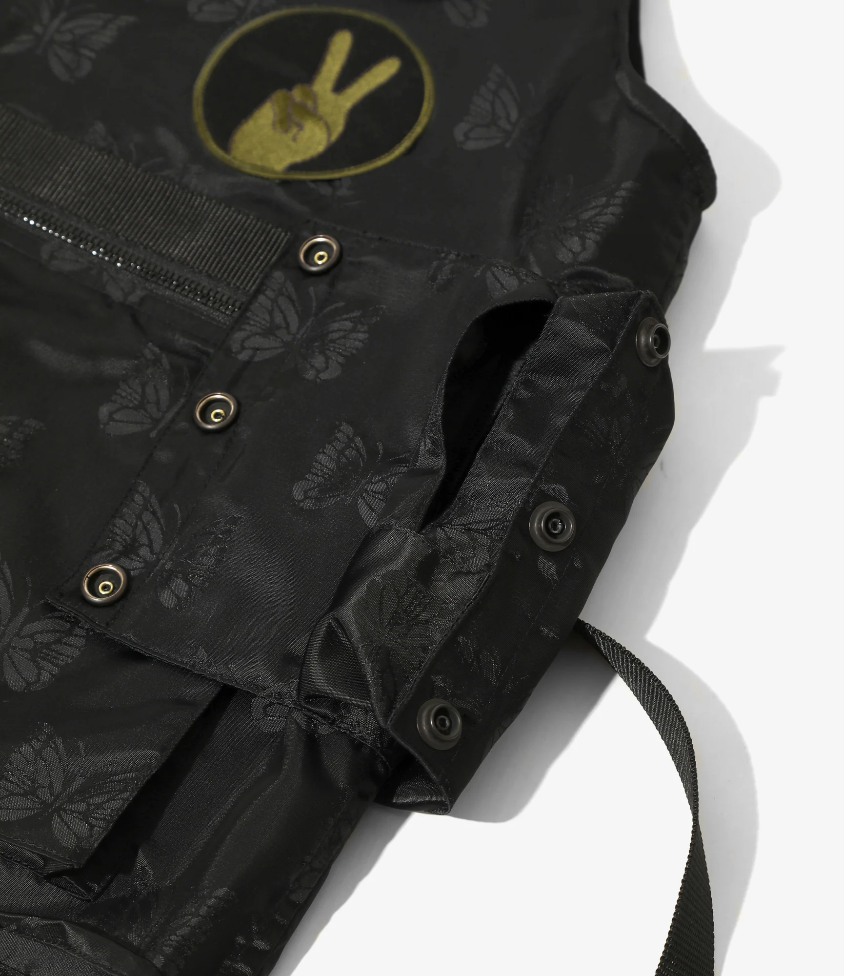 Radio Vest - Black - Papillon Jacquard Sateen - Image 3