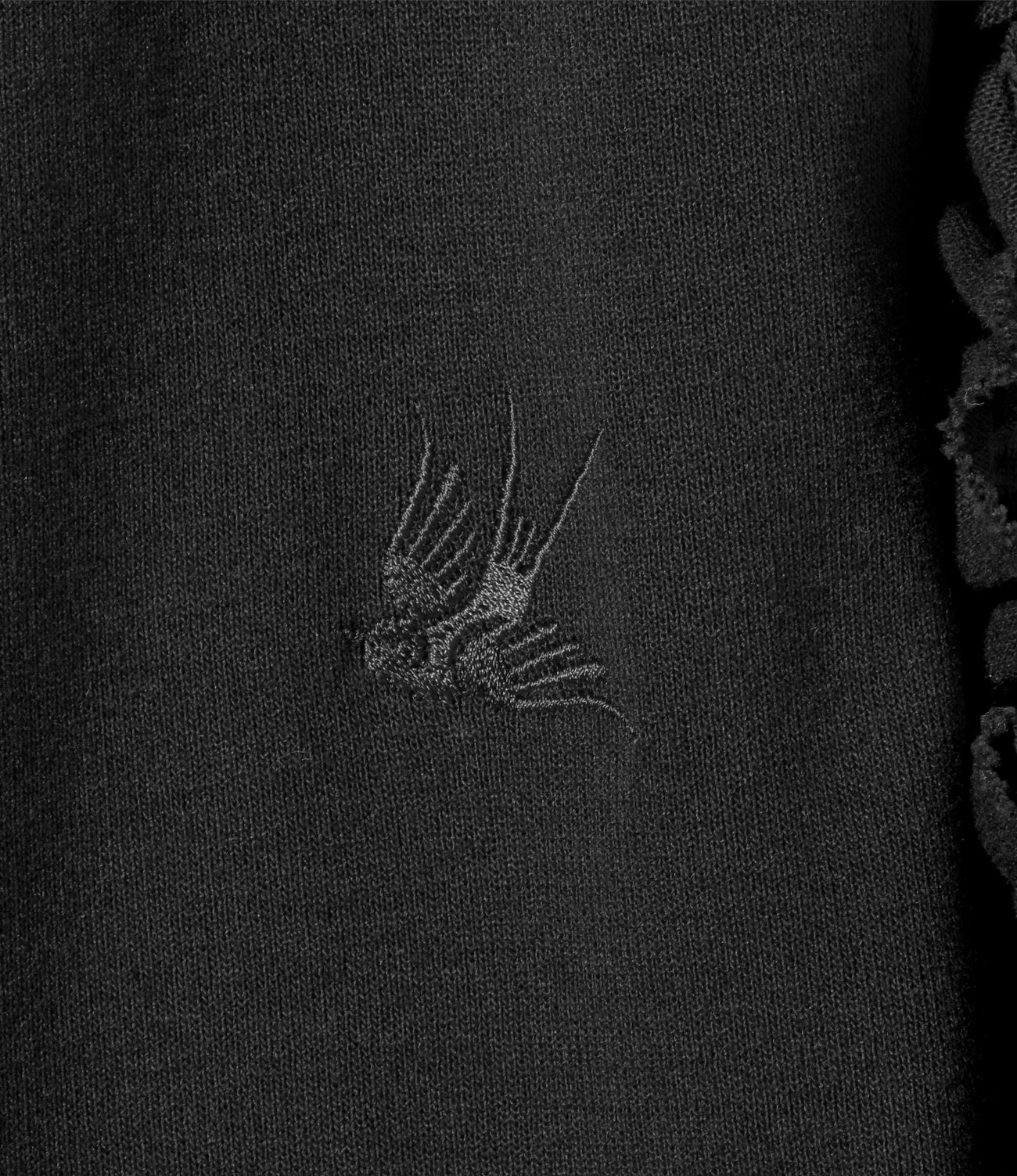 Swallow Frill Side Pants - Black - Image 3