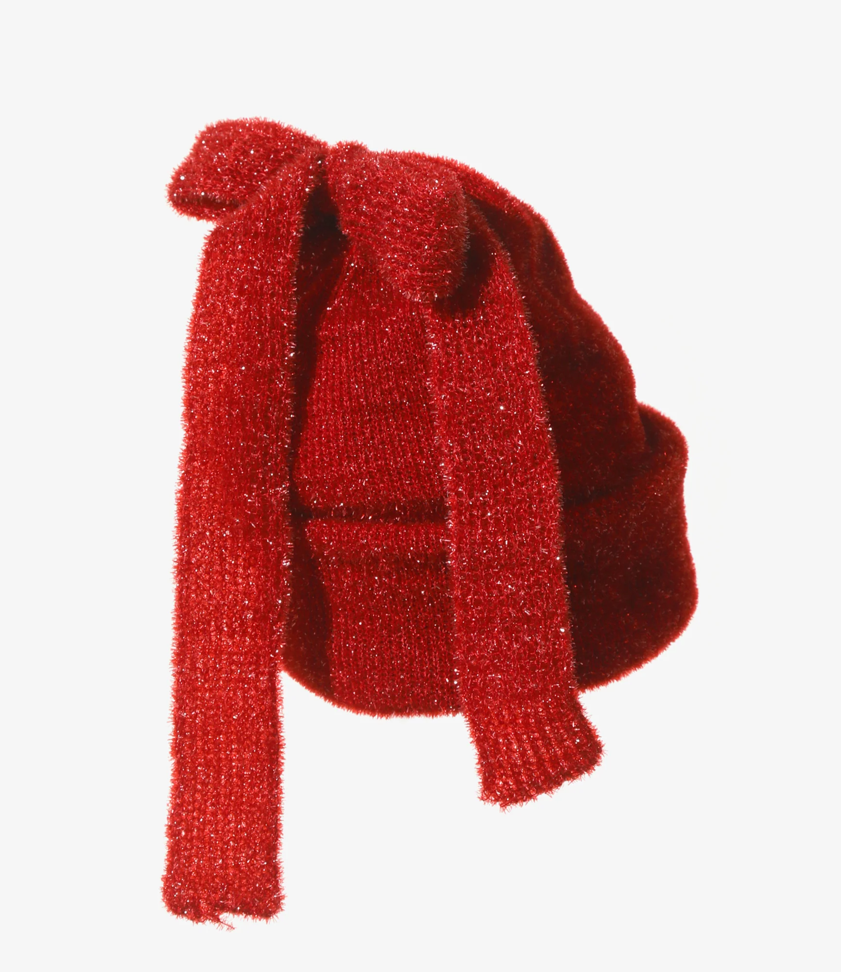 Watch Cap With Bow - Red - Image 2