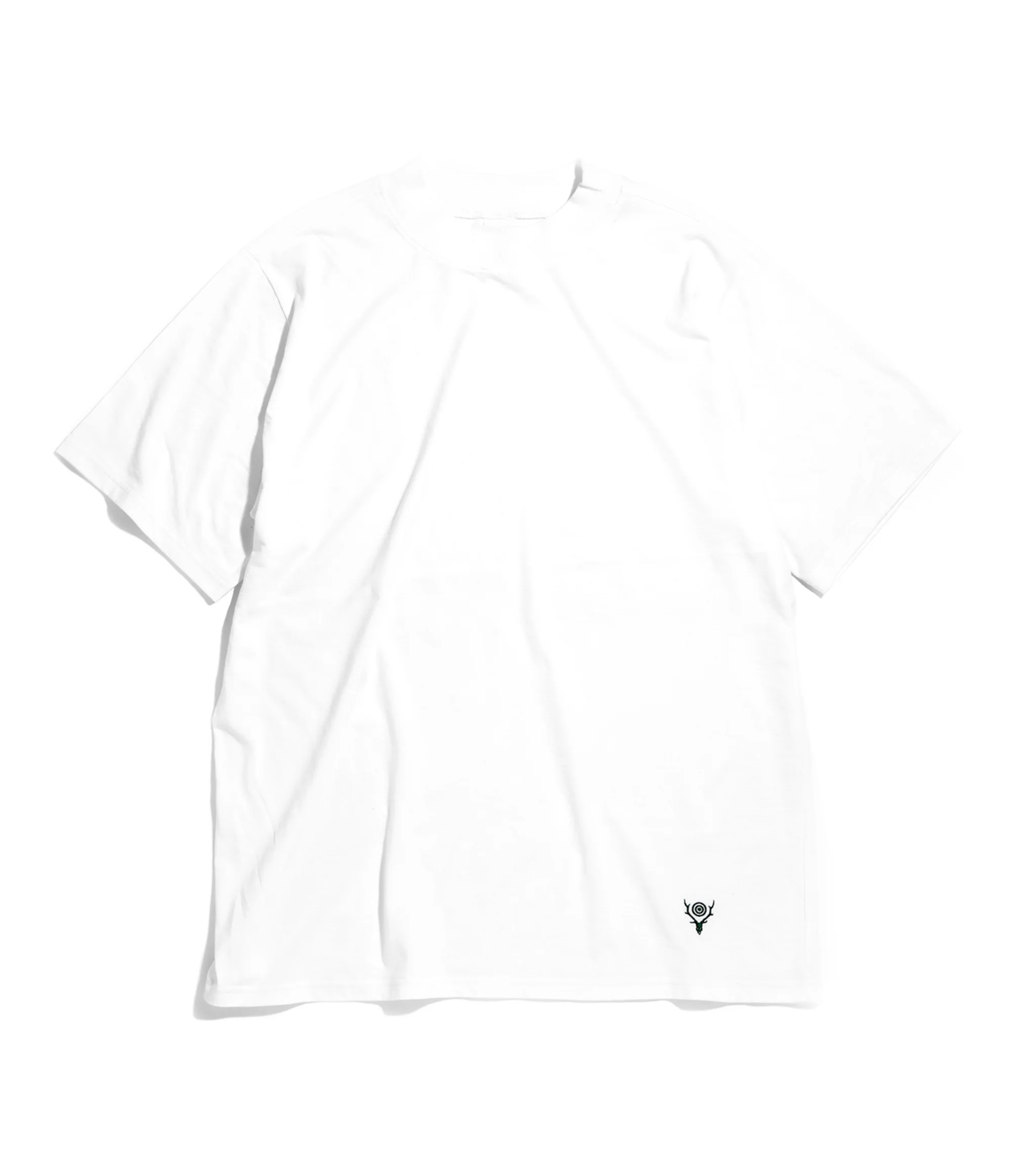 S/S Mock Neck Tee - White - Cordura Jersey