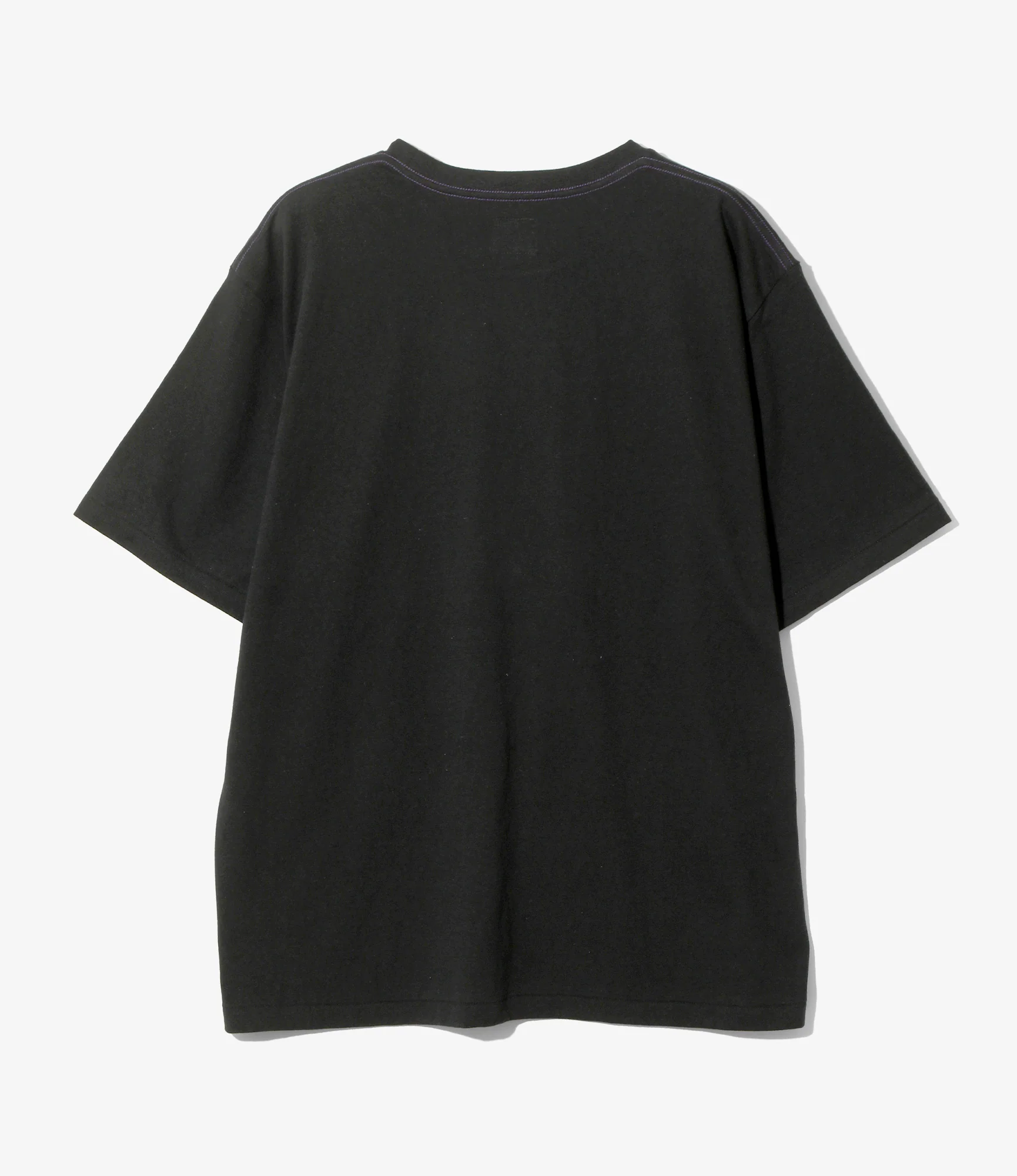S/S Papillon Emb. Pocket Tee - Black - Cotton Jersey - Image 3