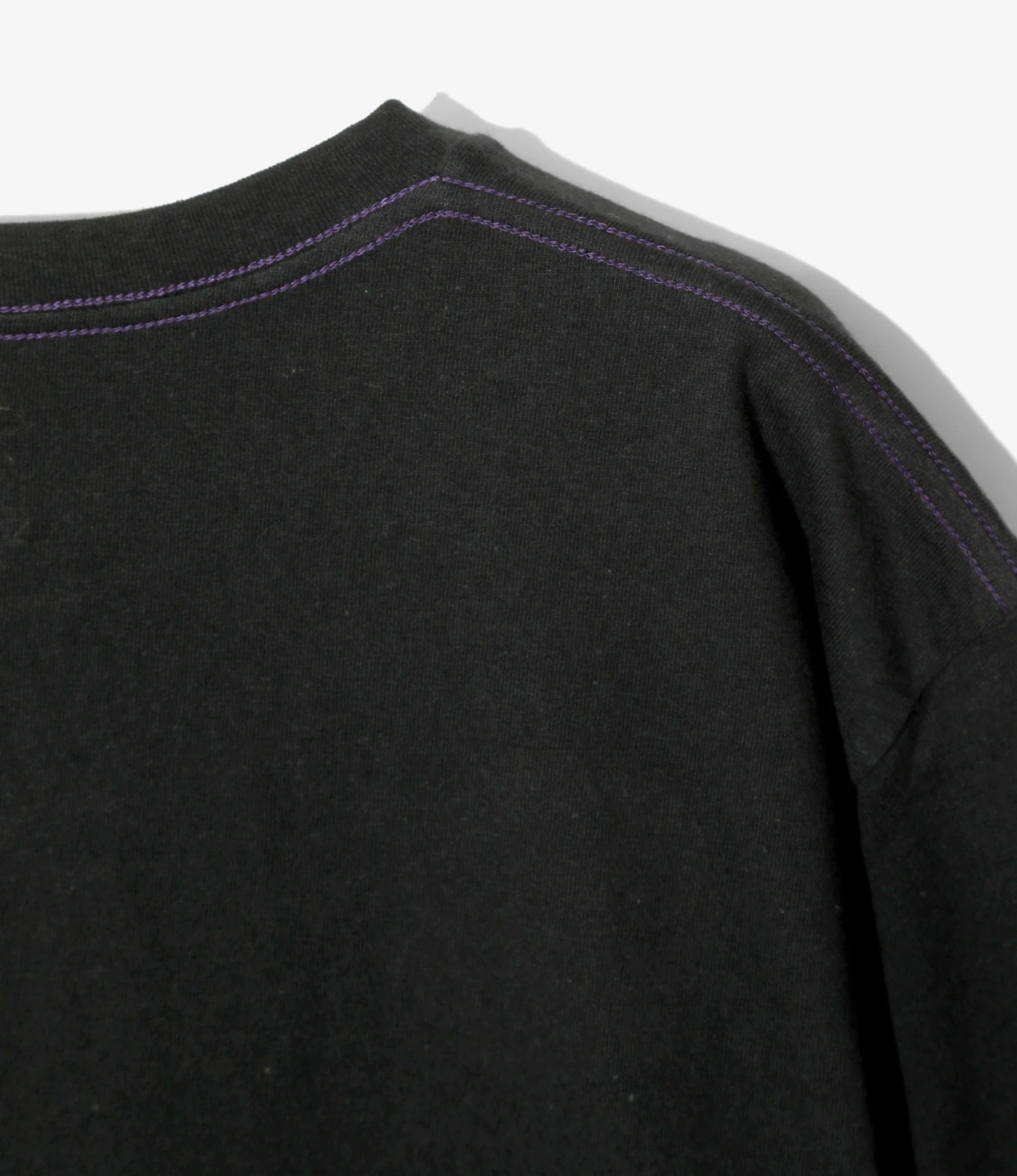 S/S Papillon Emb. Pocket Tee - Black - Cotton Jersey - Image 4