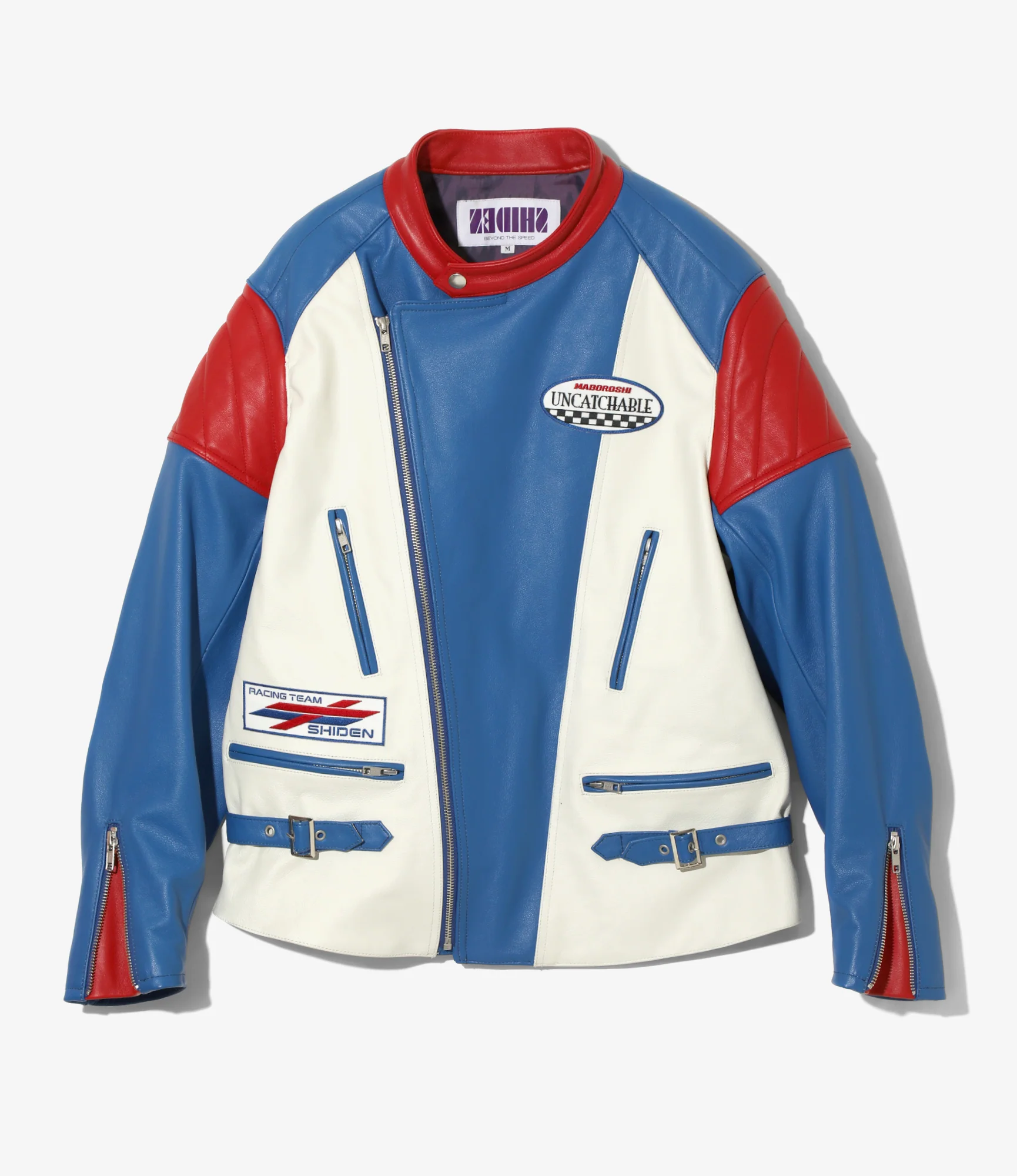Motorcycle Jacket - Tricolour - Cowhide Leather