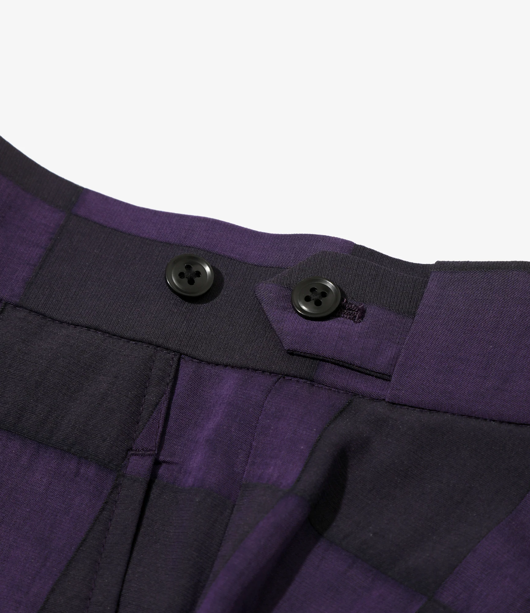 Side Tab Trouser - Purple - R/W Block Jacquard - Image 3