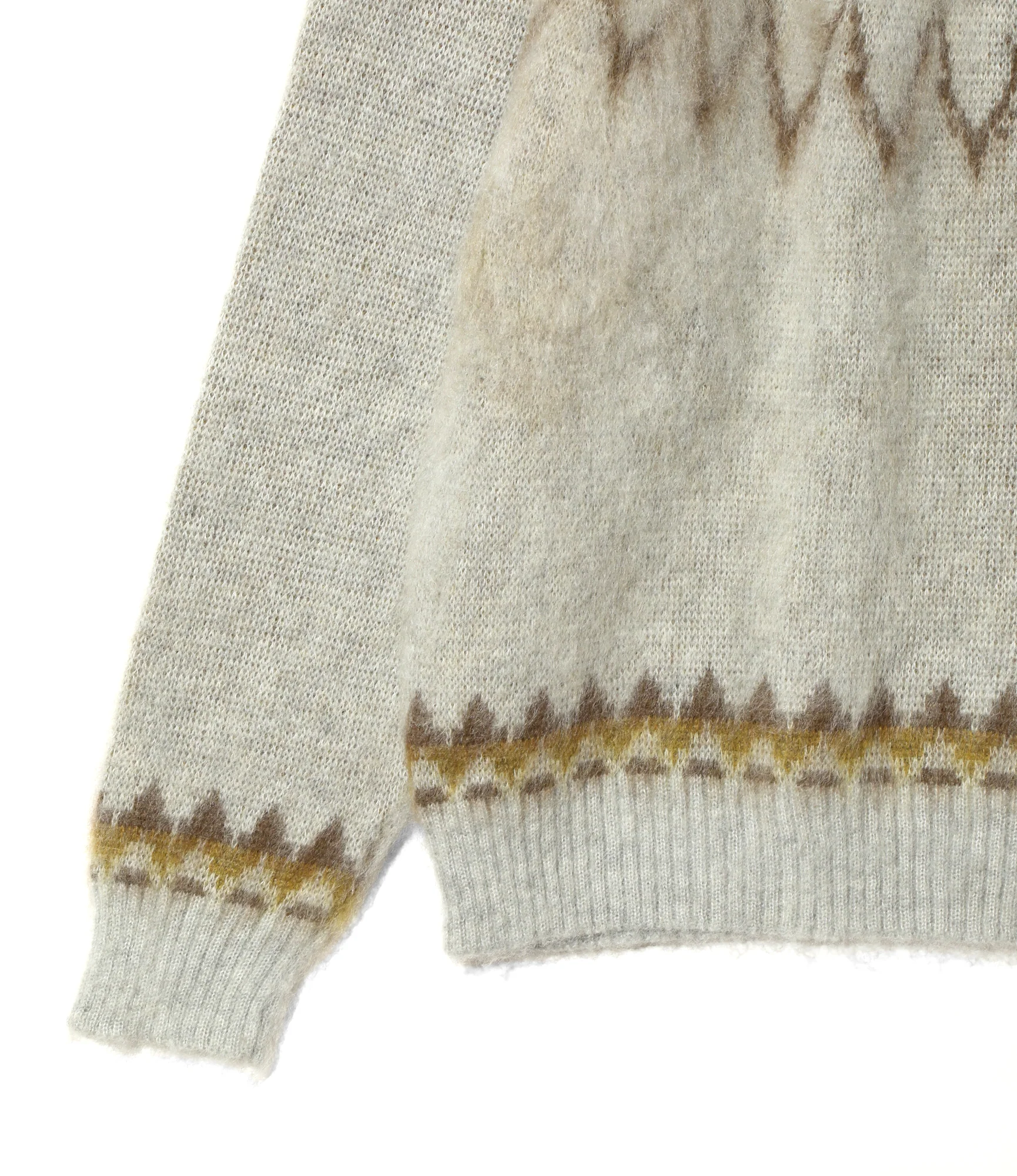 Mohair Crew Neck Sweater - Ice Grey - Nordic Skull - Image 3