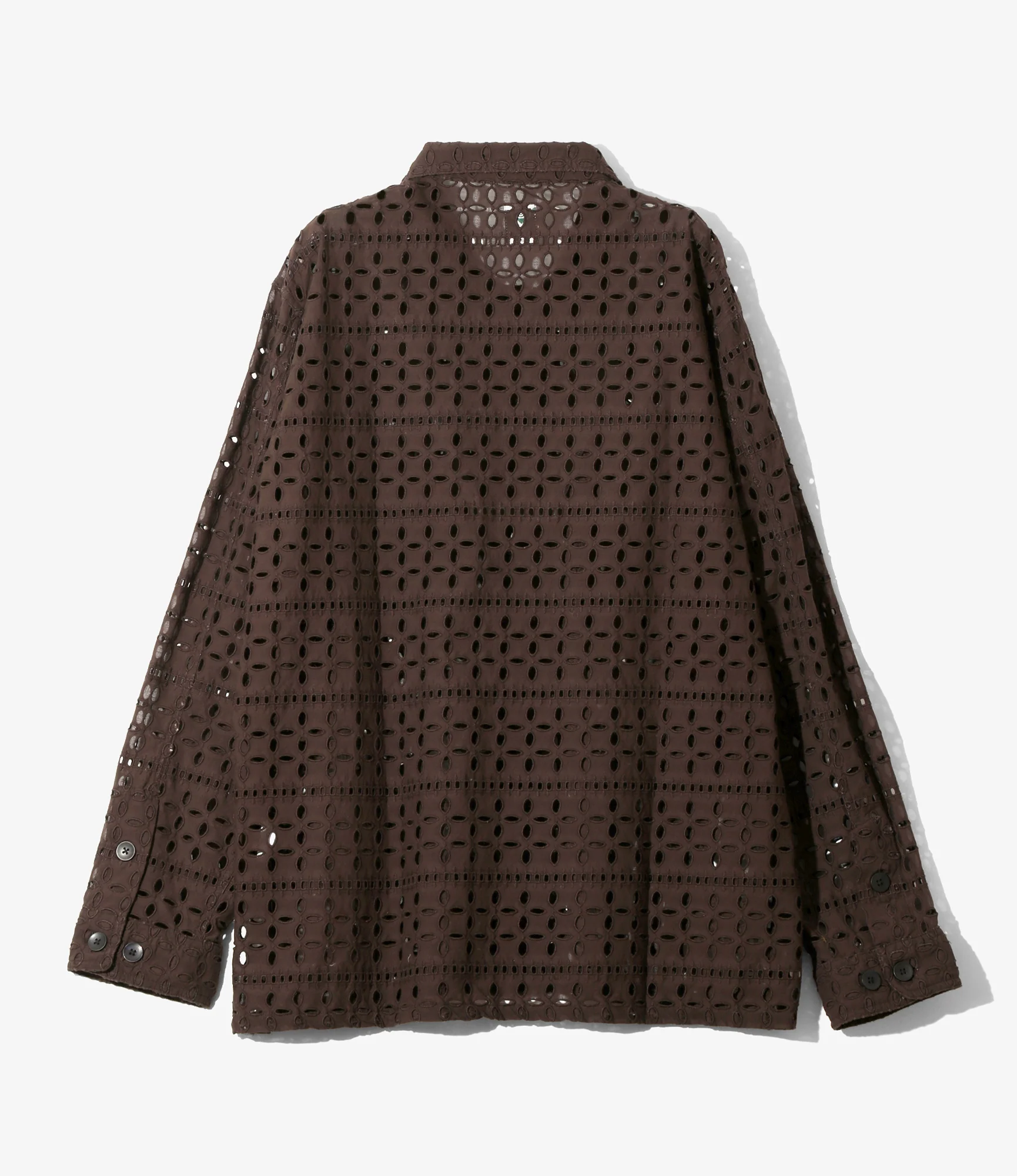 Smokey Shirt - Dk.Brown - Cutwork Embroidery - Image 4
