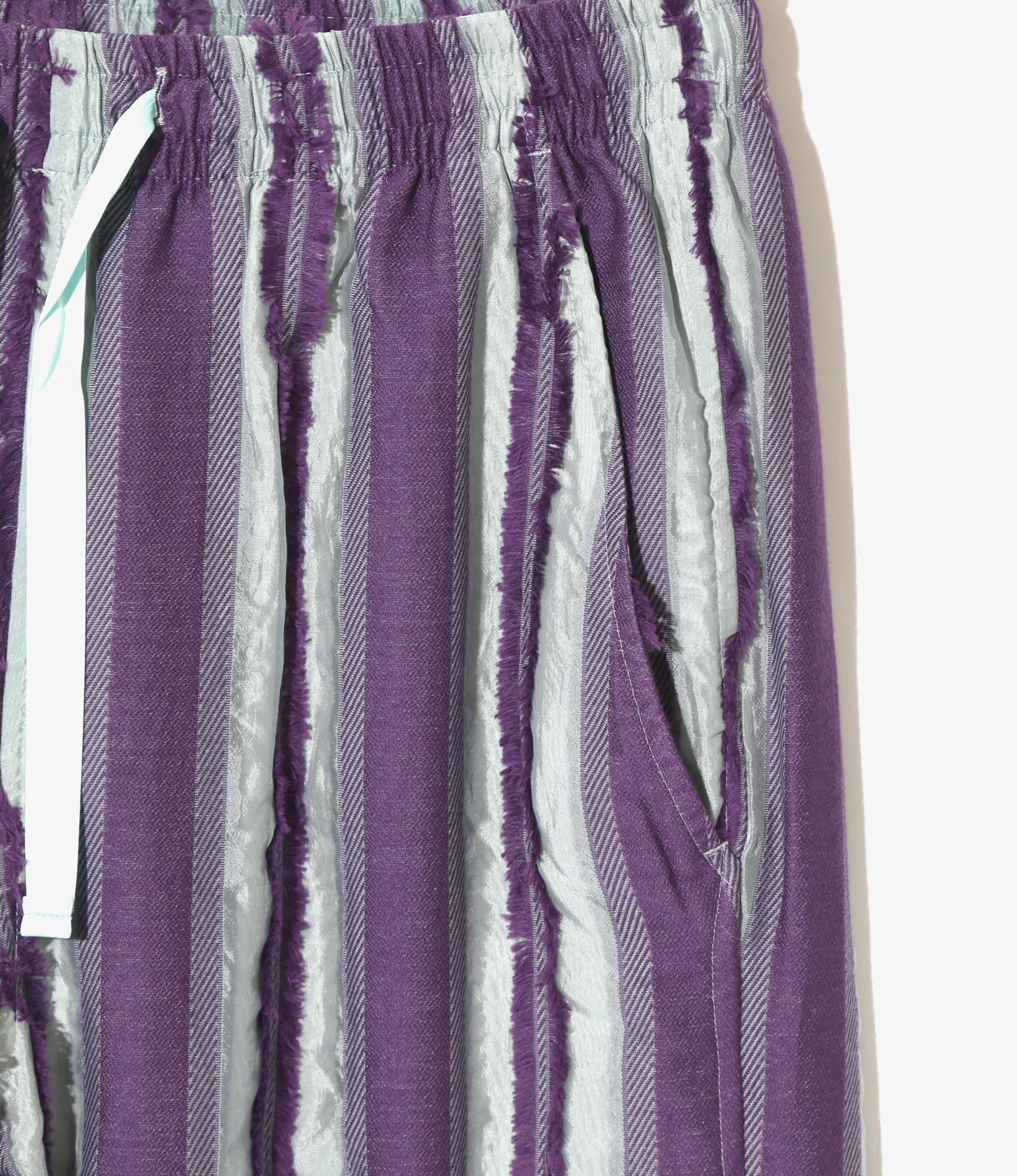 String Easy Pant - Sax/Purple - Stripe Cut Jacquard - Image 2