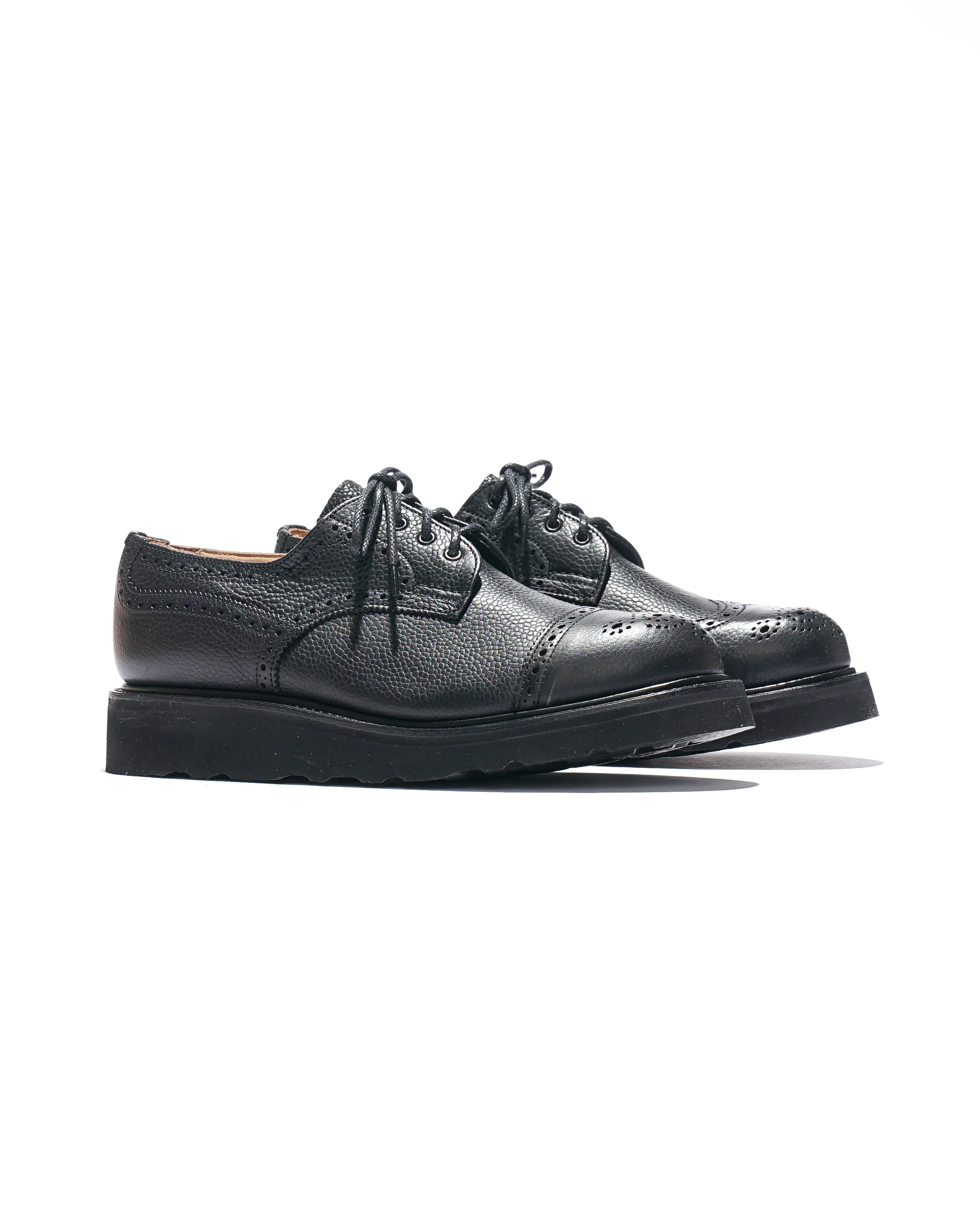 EG x Tricker's - Women's Asymmetric Gibson - Black - Olivvia SG - Morflex Sole