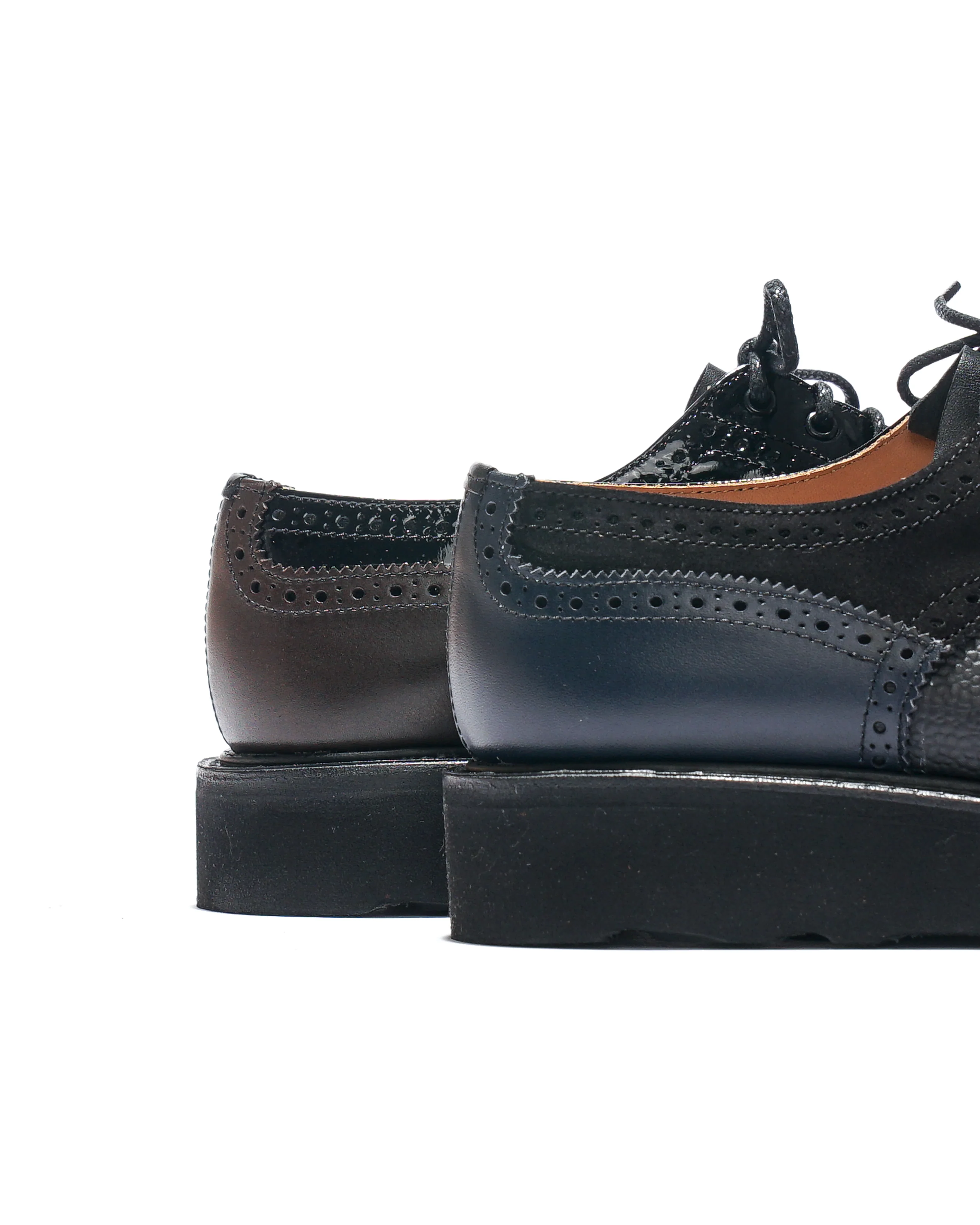 EG x Tricker's - Women's Brogue Shoe - Black - Multi Tone - Morflex Sole - Image 8