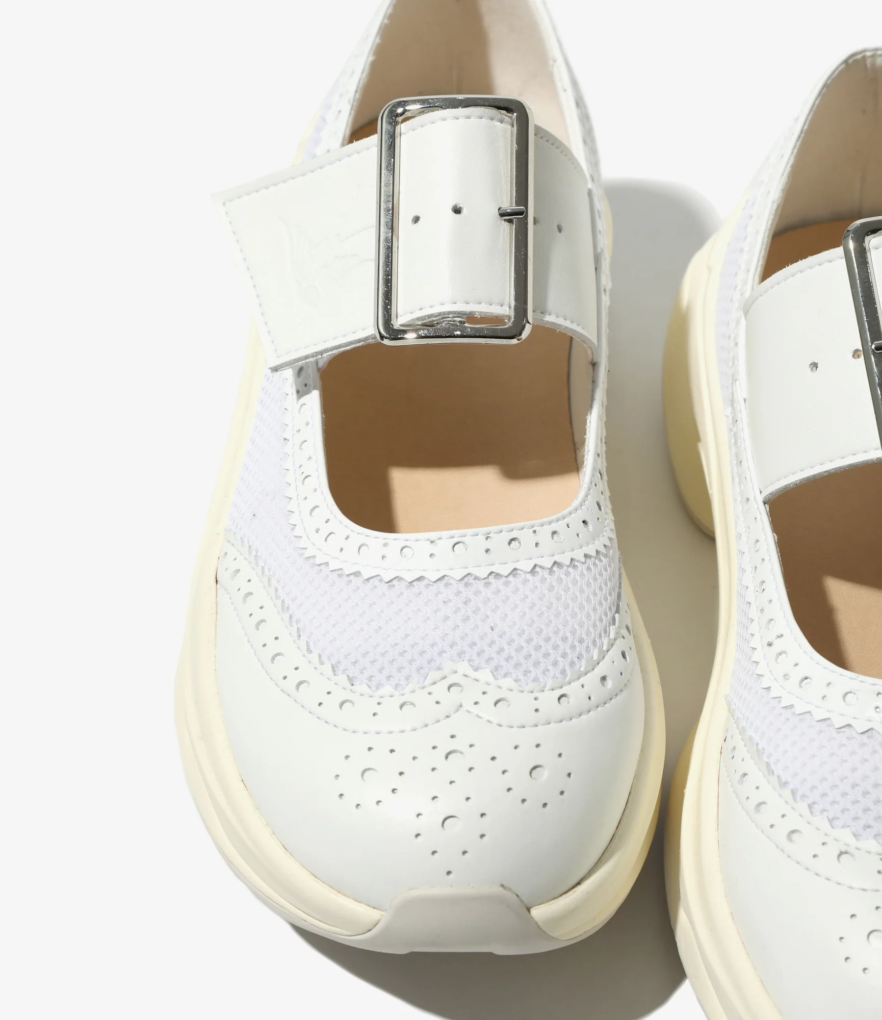 Wing Tip Sneakers - Off White - Image 2