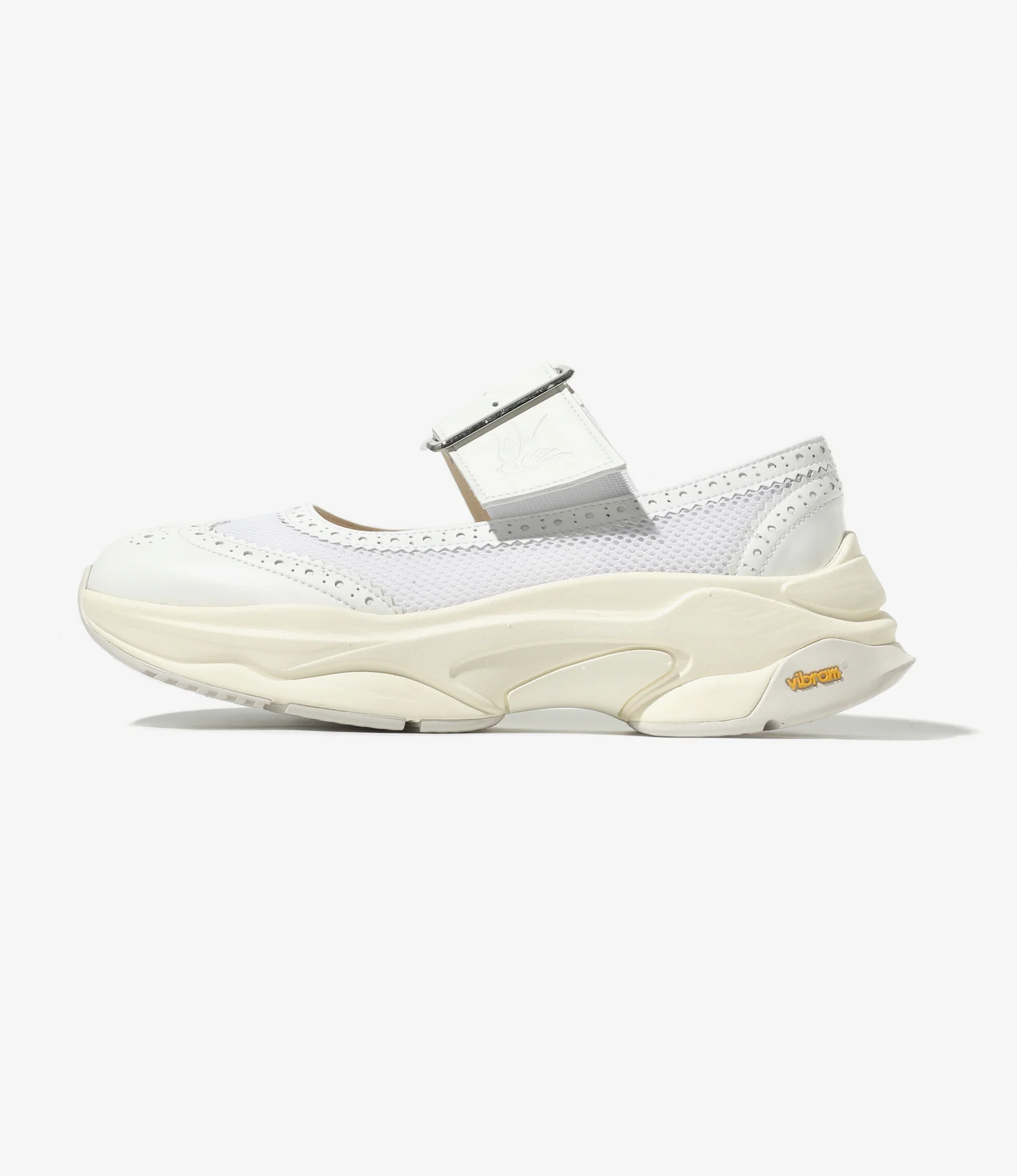 Wing Tip Sneakers - Off White - Image 5