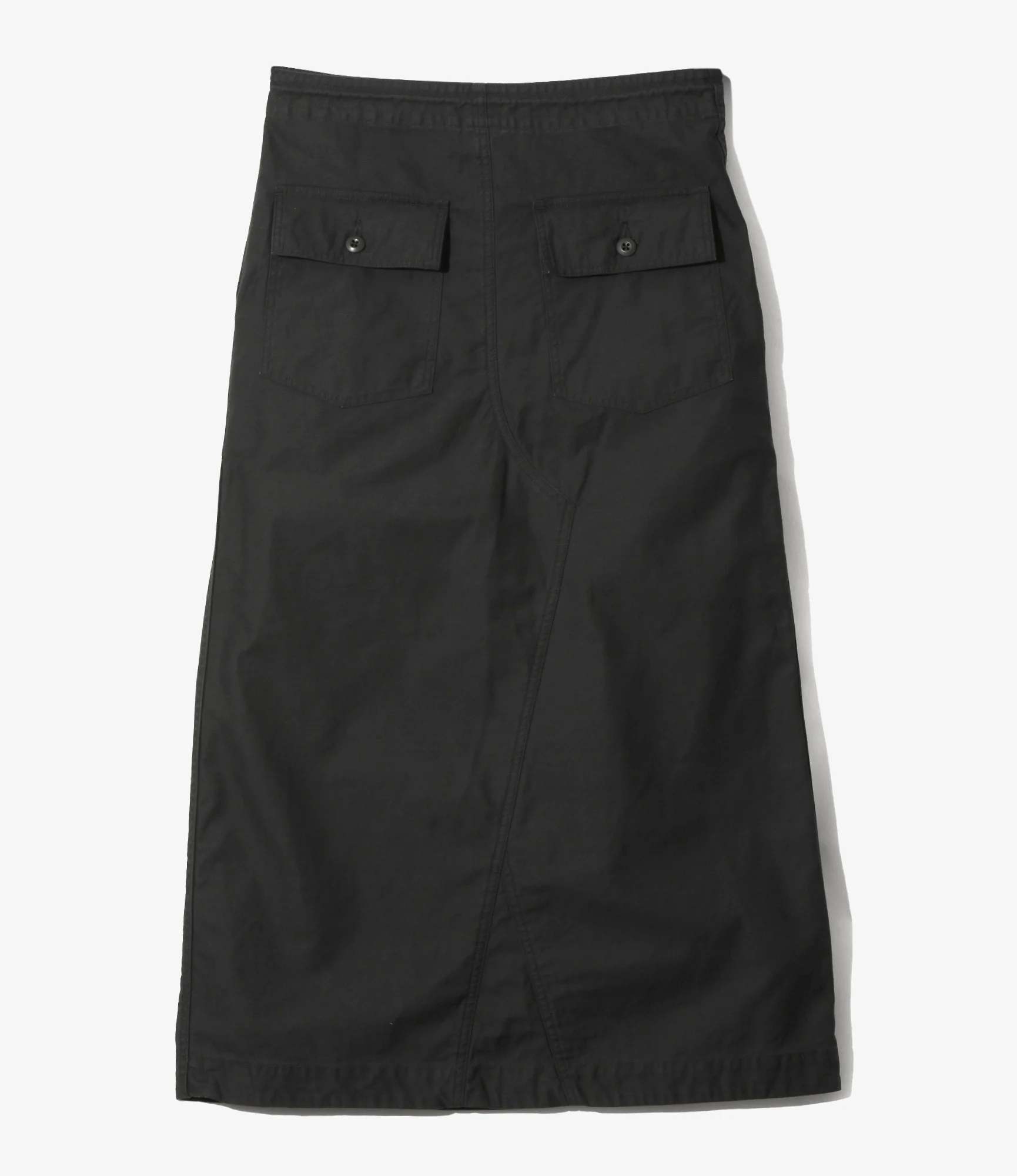 Women's String Fatigue Skirt - Black - Reversed Sateen - Image 5